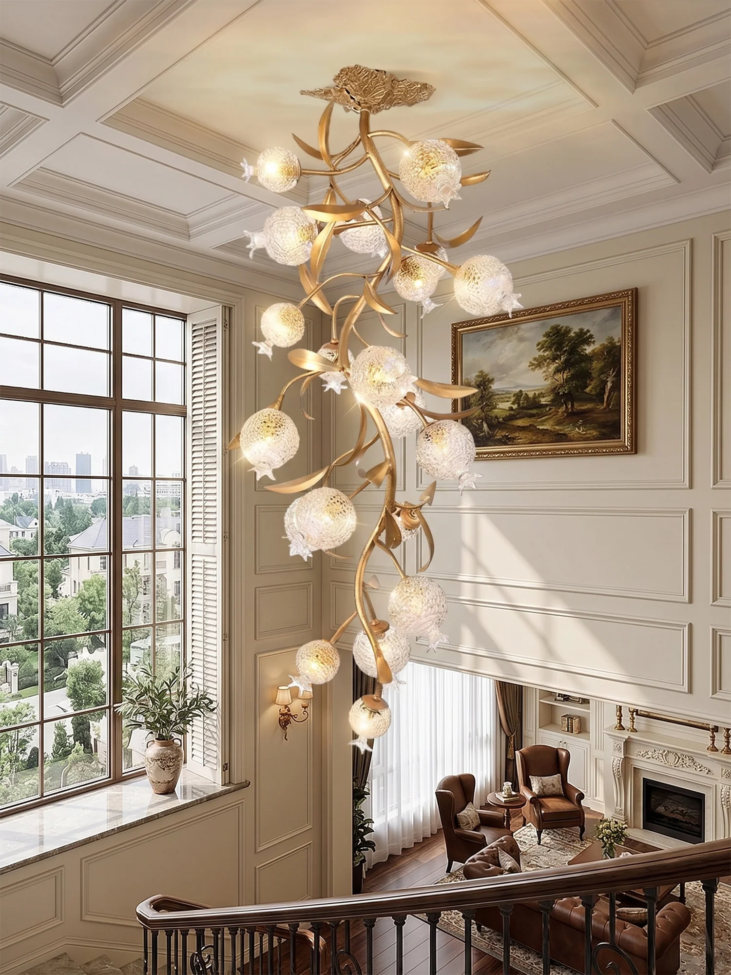 Pomegranate Brass Ceiling Lamp - Image 9