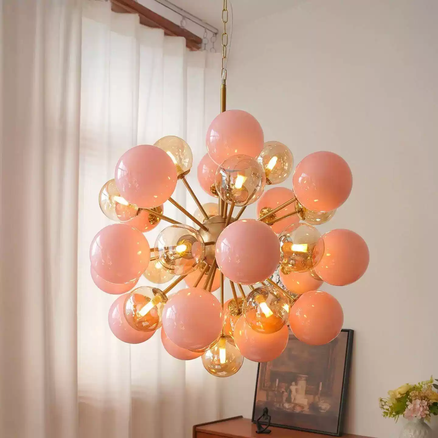 Pomelia Glass Globe Sputnik Chandelier - Image 11