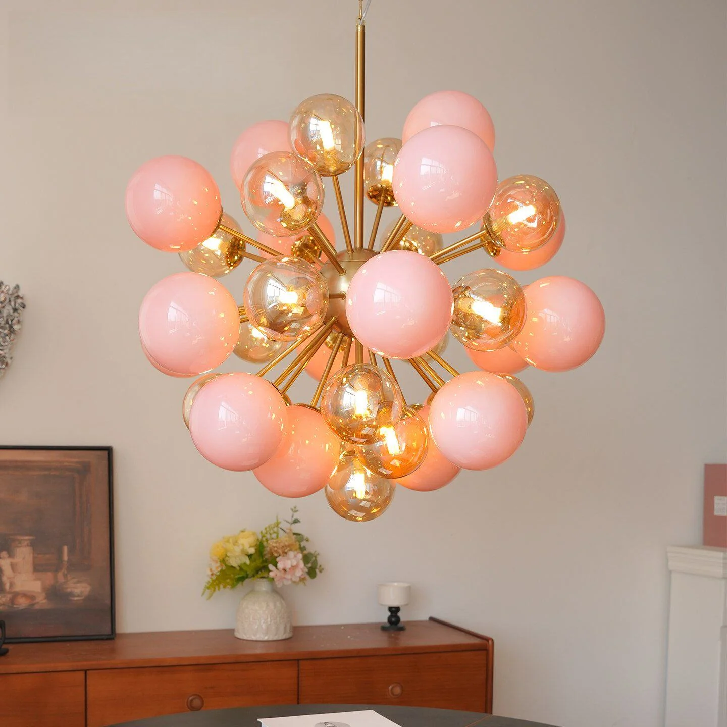 Pomelia Glass Globe Sputnik Chandelier - Image 13