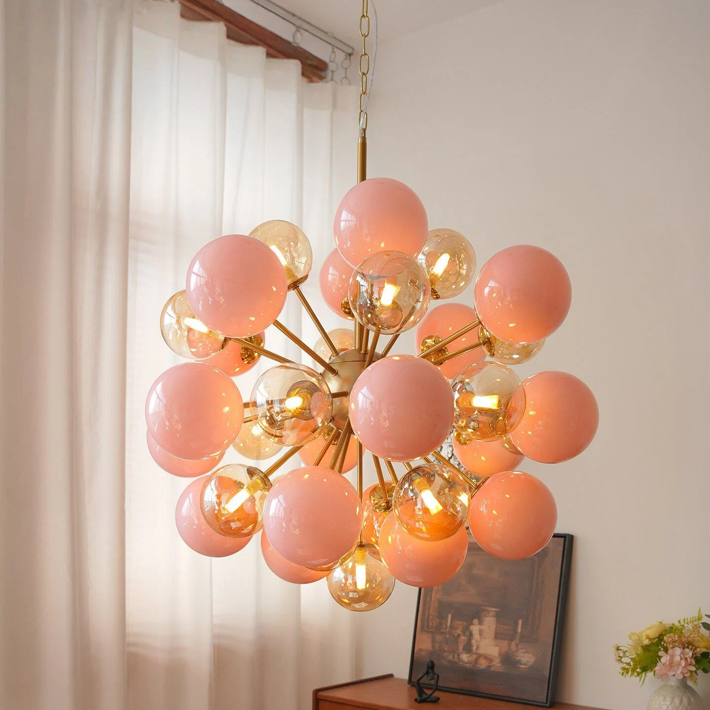 Pomelia Glass Globe Sputnik Chandelier - Image 14