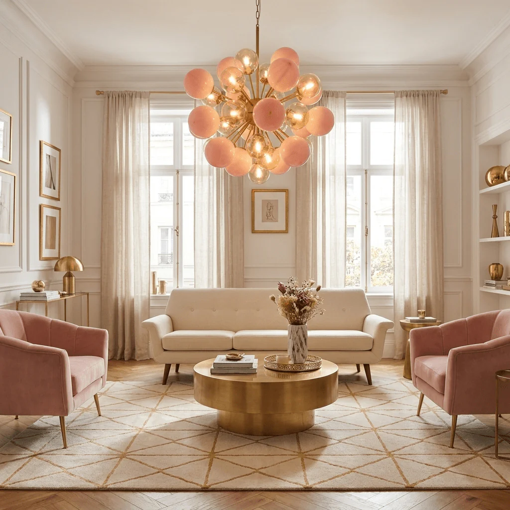 Pomelia Glass Globe Sputnik Chandelier - Image 5