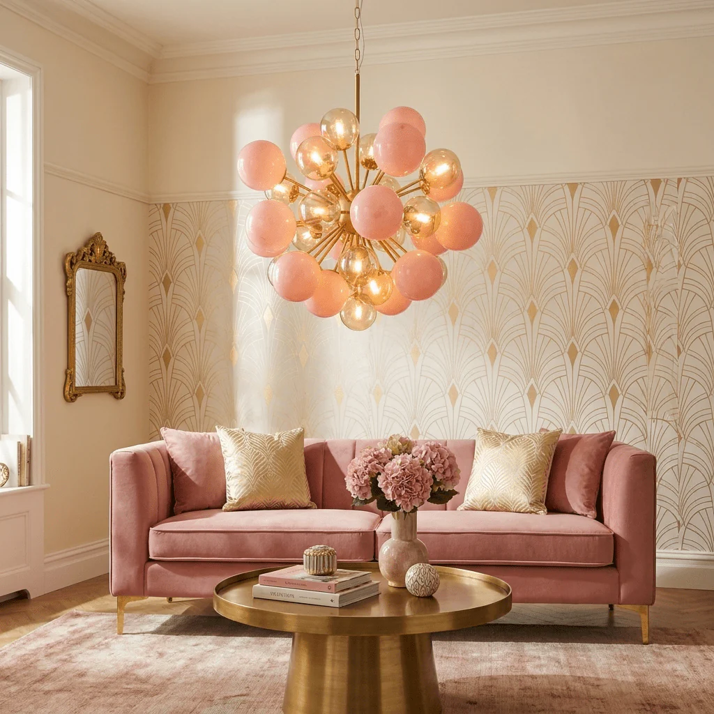 Pomelia Glass Globe Sputnik Chandelier - Image 6