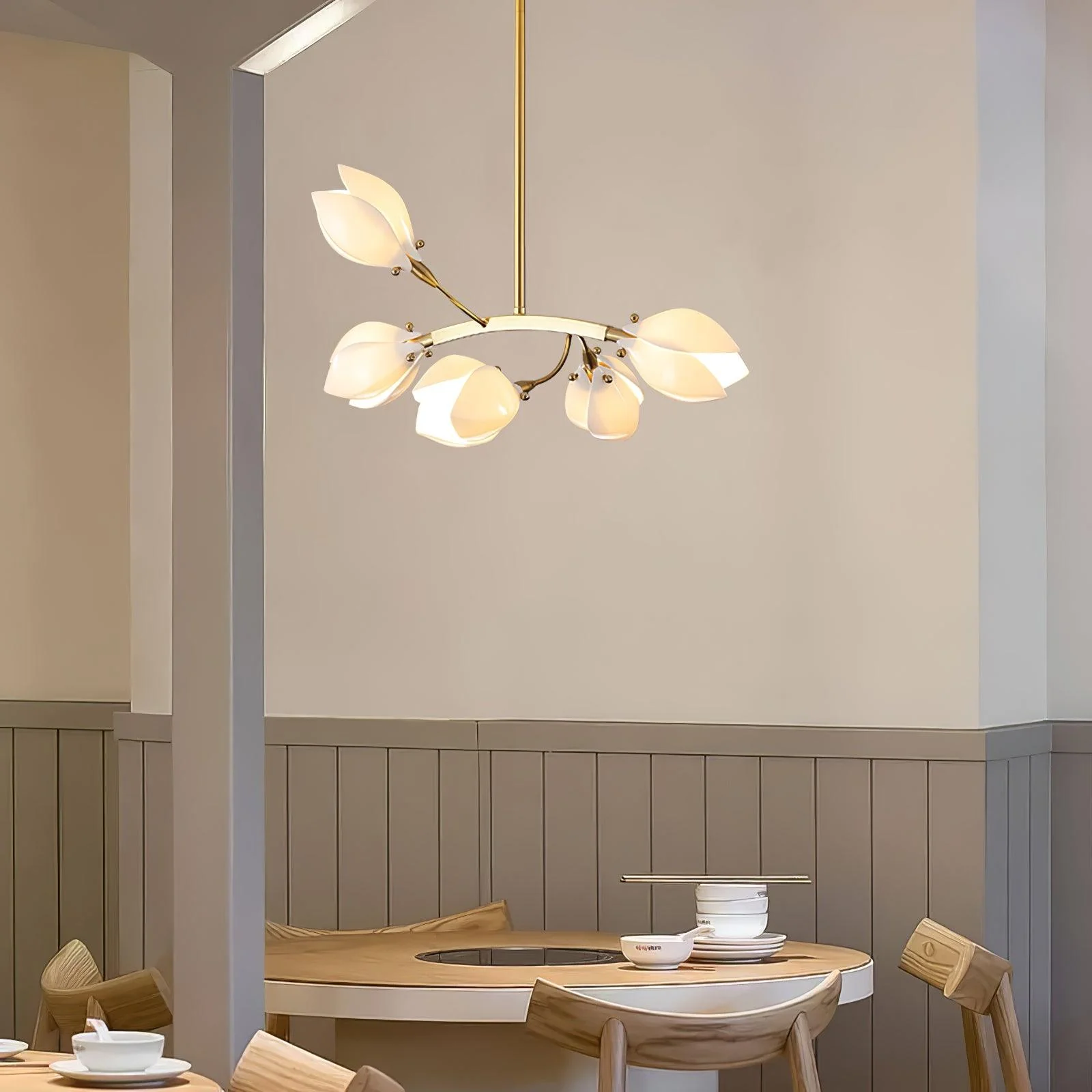 Porcelain Magnolia Chandelier - Image 14