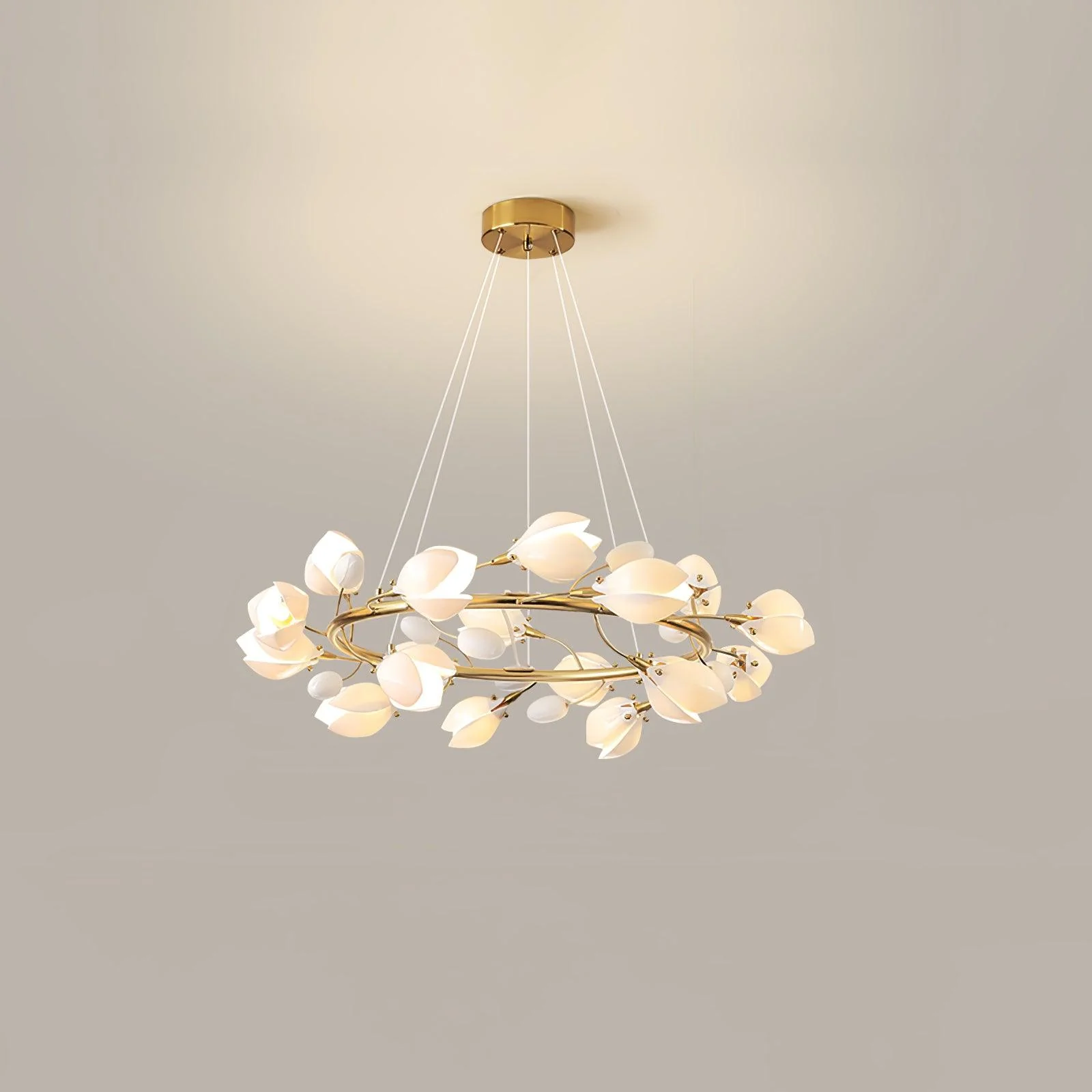 Porcelain Magnolia Chandelier - Image 21