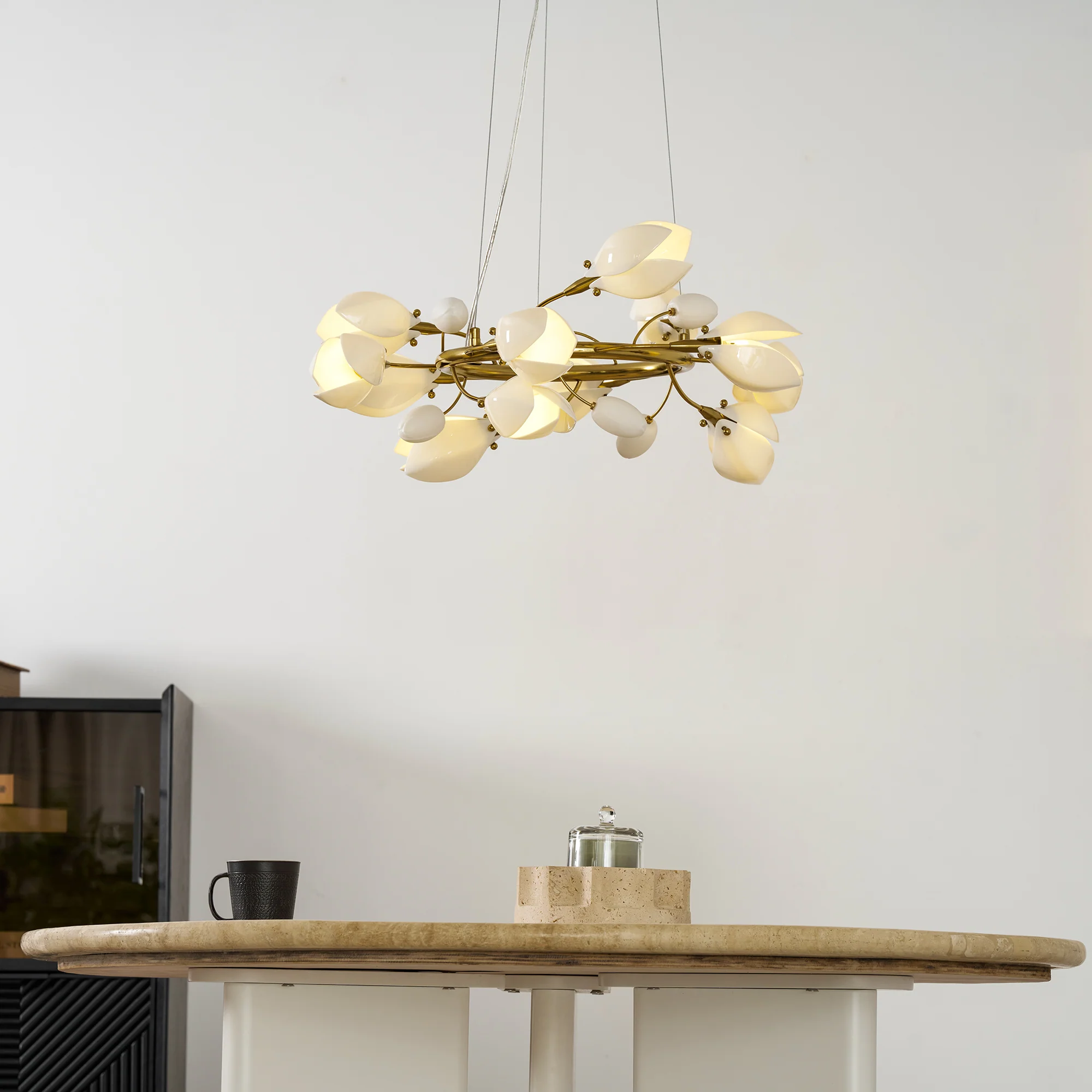 Porcelain Magnolia Chandelier - Image 33