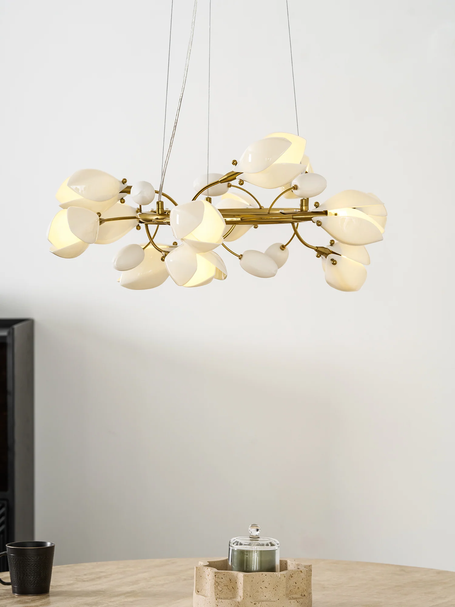 Porcelain Magnolia Chandelier - Image 35