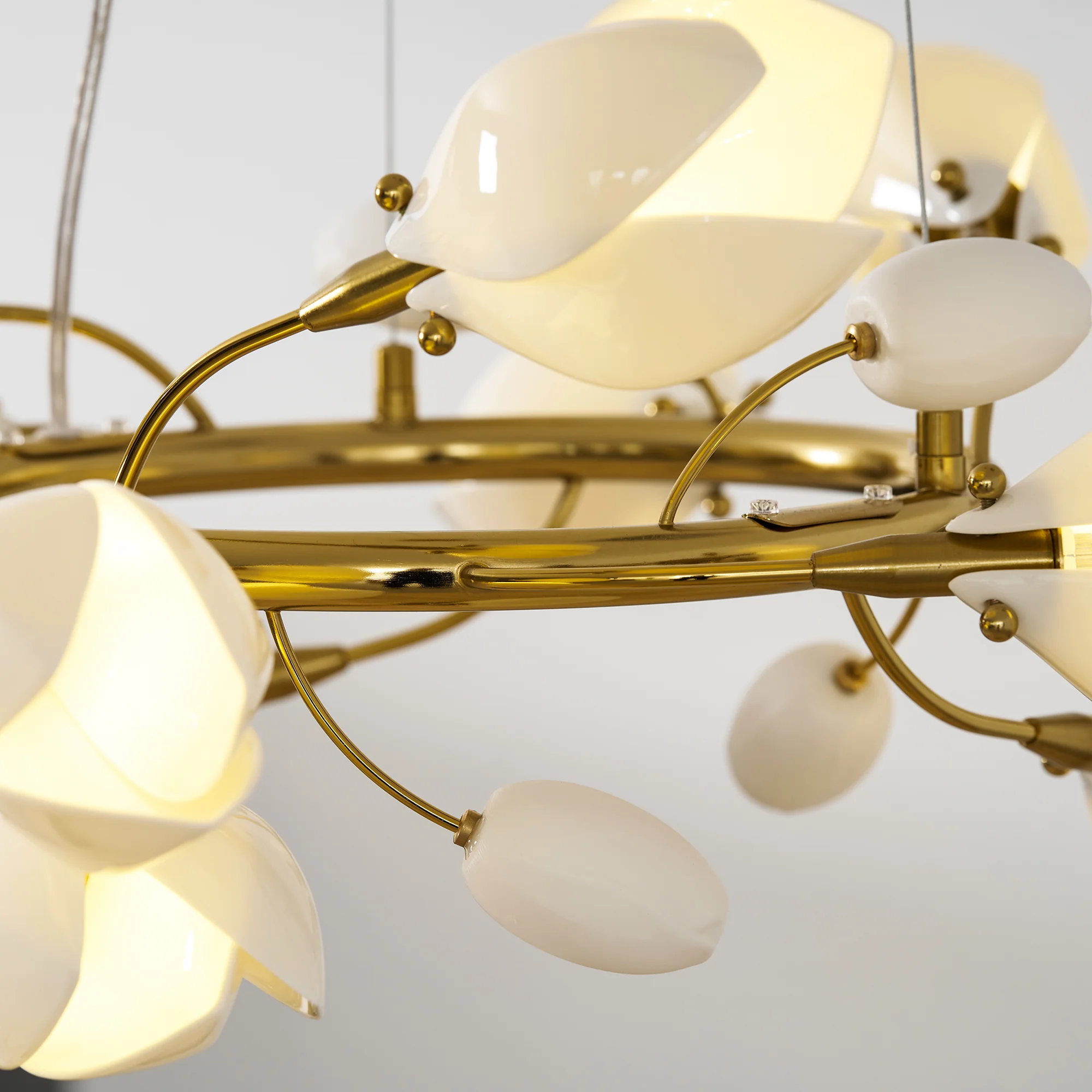 Porcelain Magnolia Chandelier - Image 36