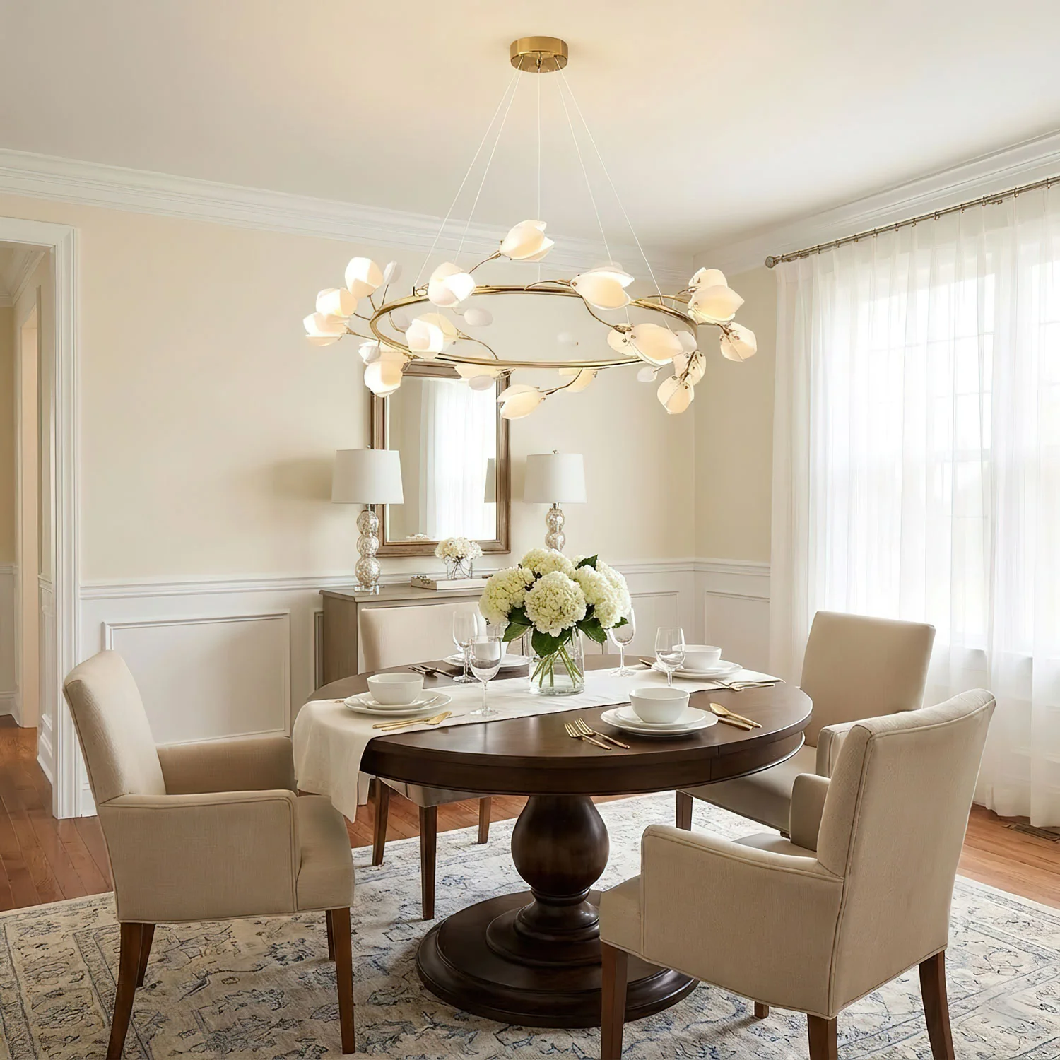 Porcelain Magnolia Chandelier - Image 7