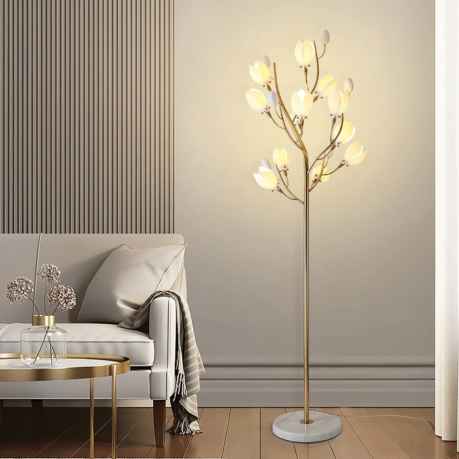 Porcelain Magnolia Floor Lamp - Image 10