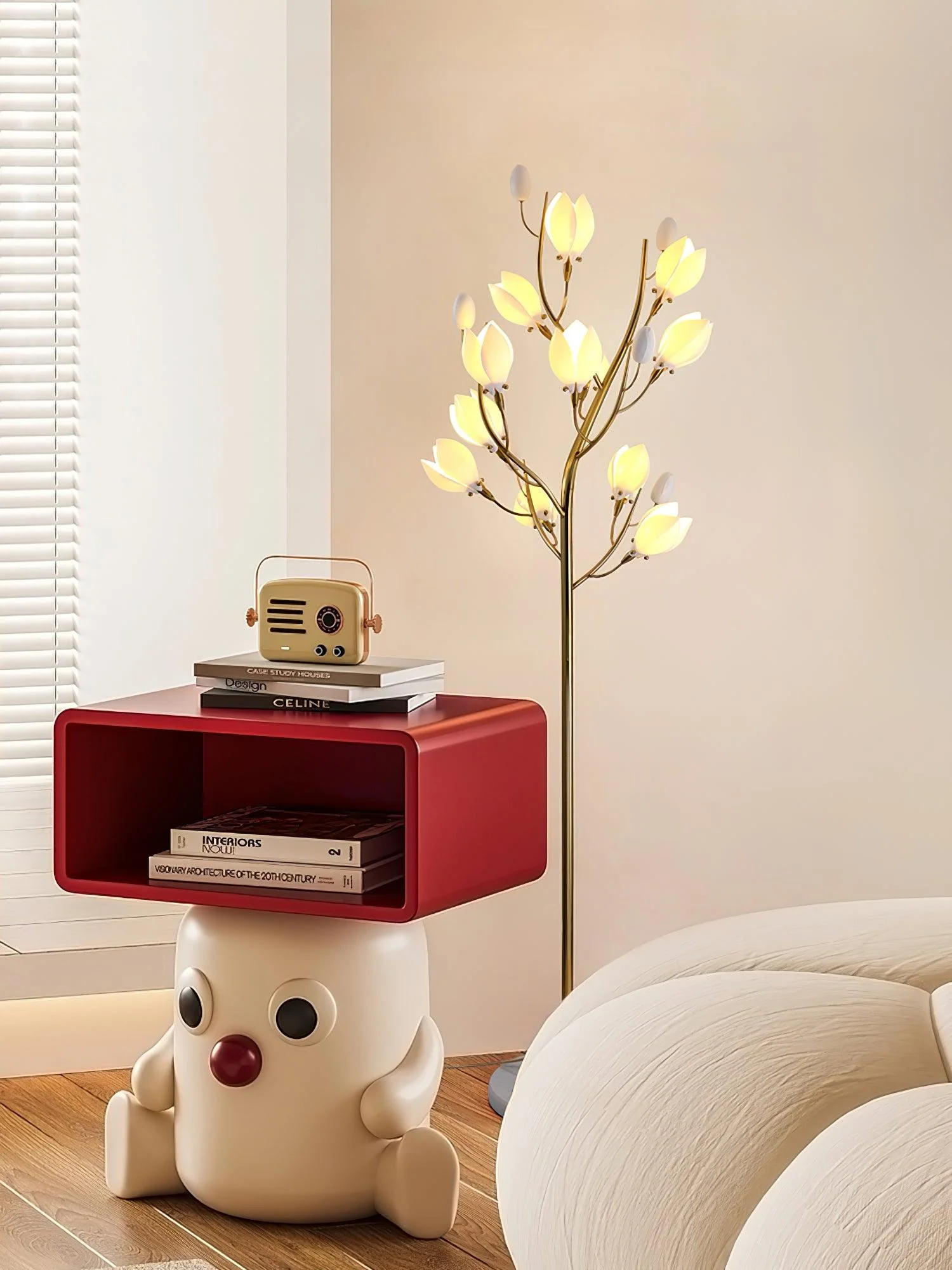 Porcelain Magnolia Floor Lamp - Image 14