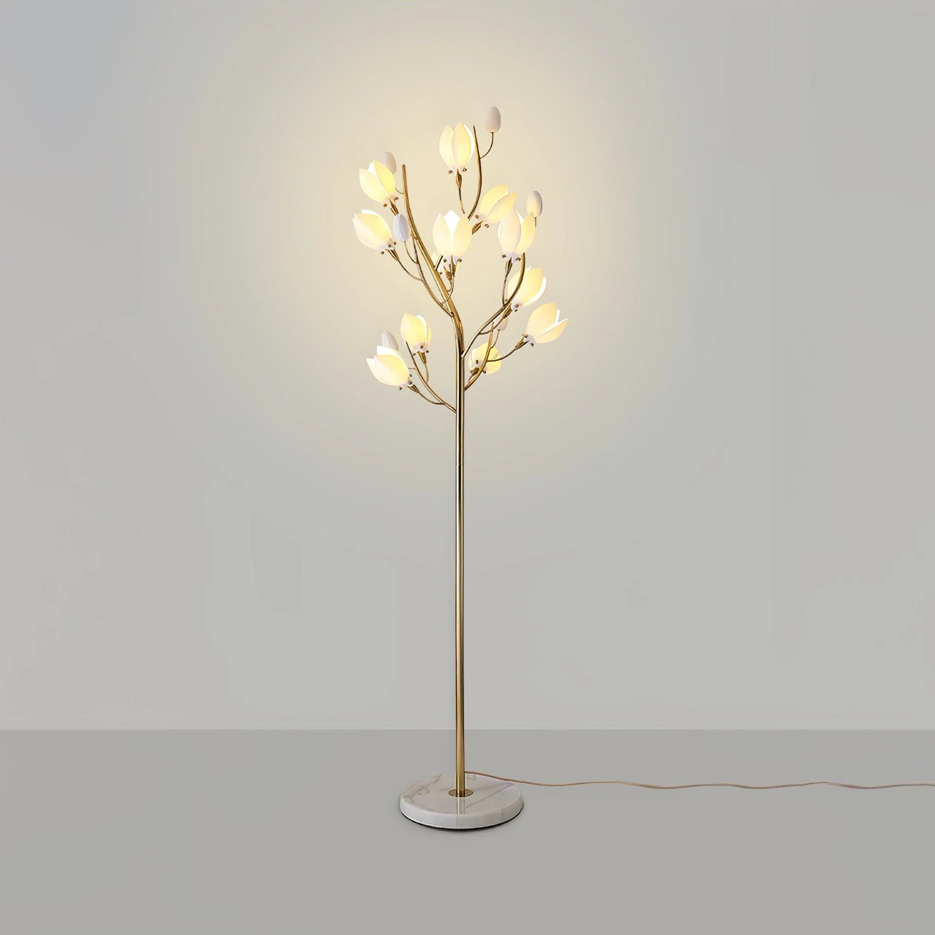 Porcelain Magnolia Floor Lamp - Image 16
