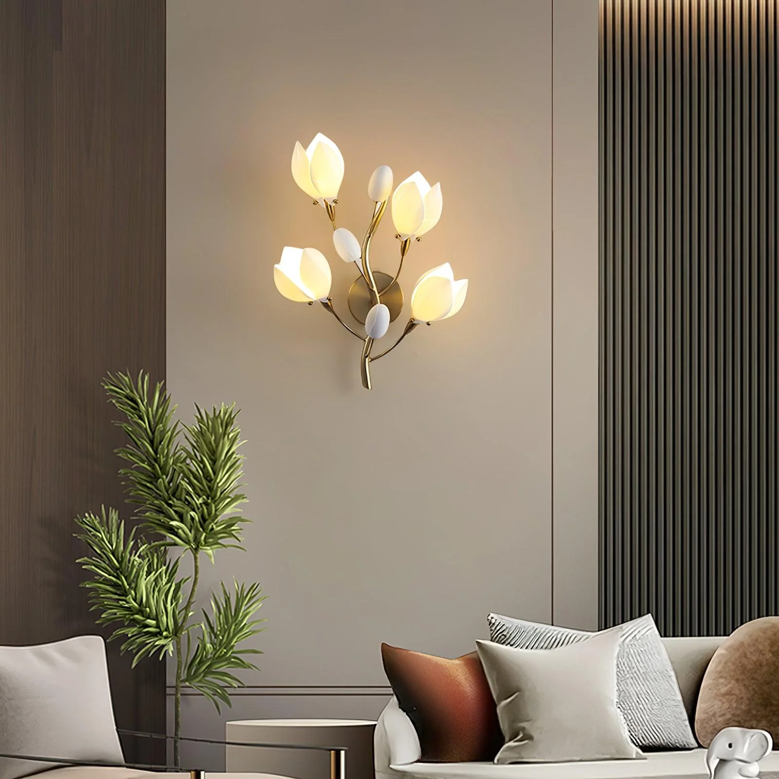 Porcelain Magnolia Wall Lamp - Image 11