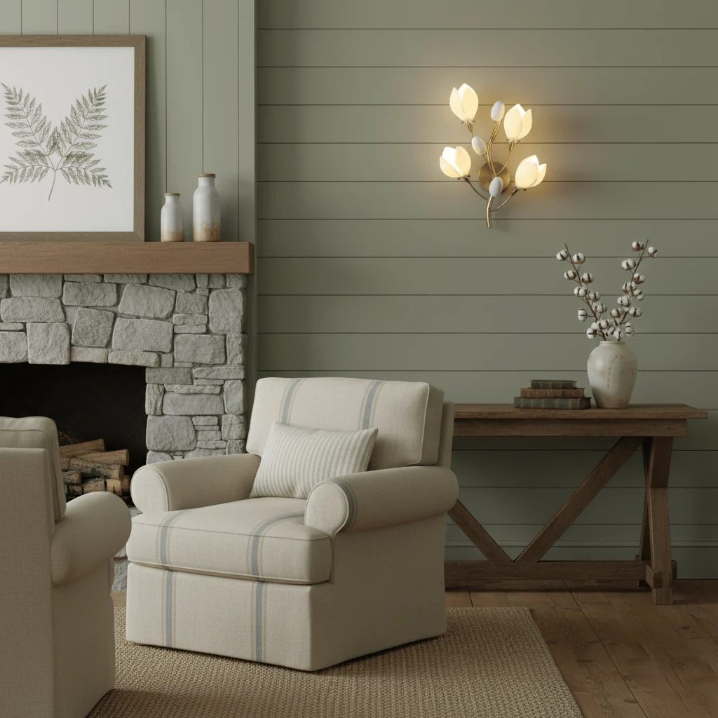Porcelain Magnolia Wall Lamp - Image 4