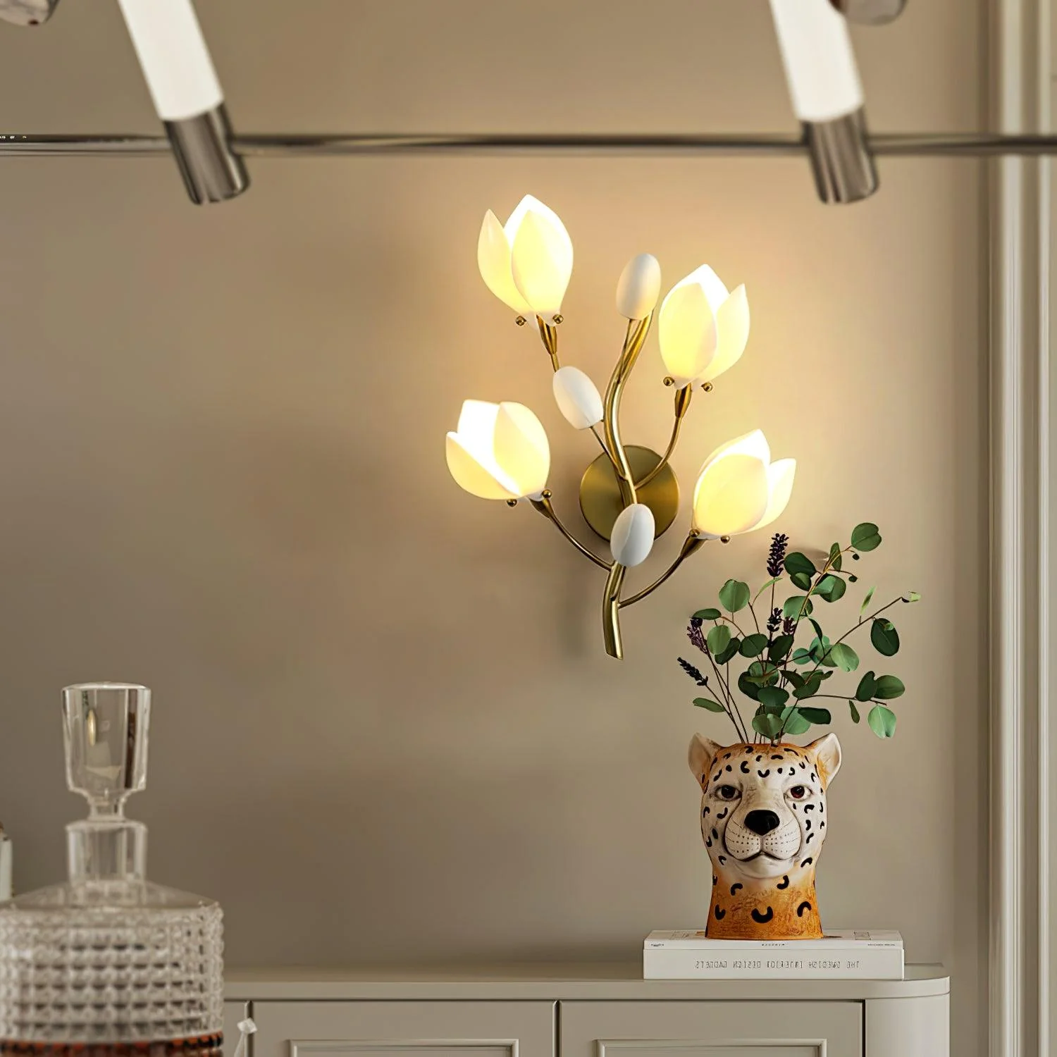 Porcelain Magnolia Wall Lamp - Image 9