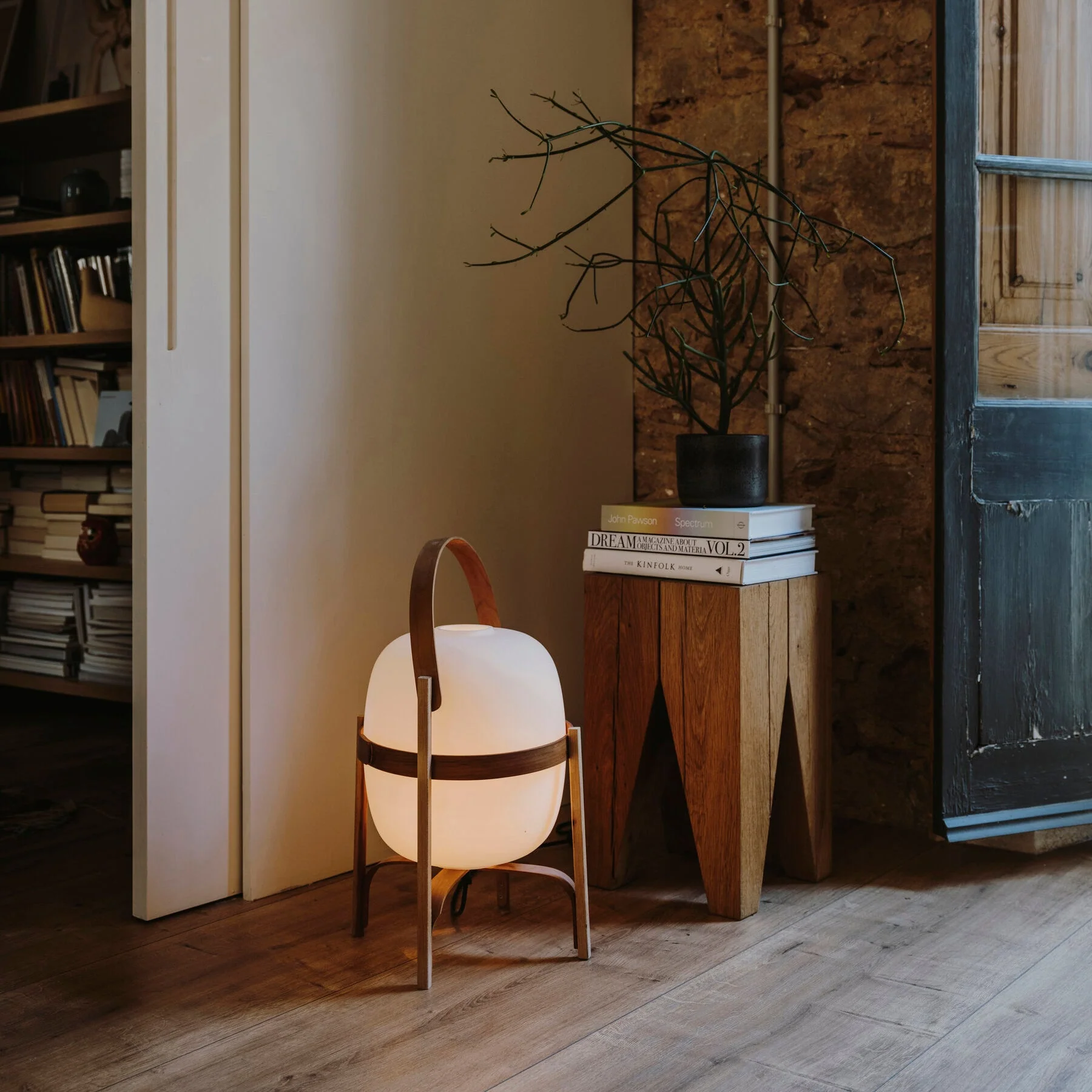 Portable Lantern Glass Table Lamp - Image 4