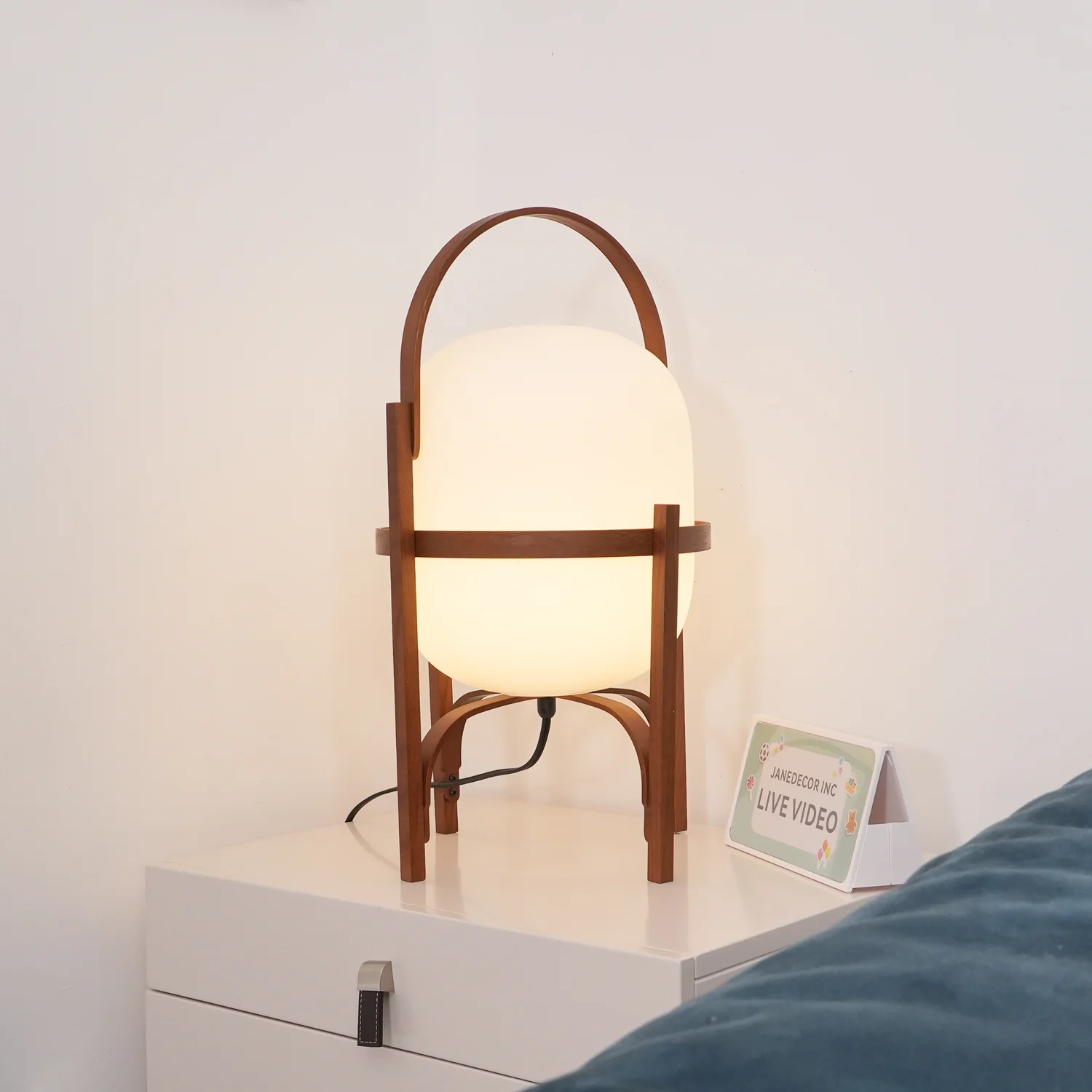 Portable Lantern Glass Table Lamp - Image 74