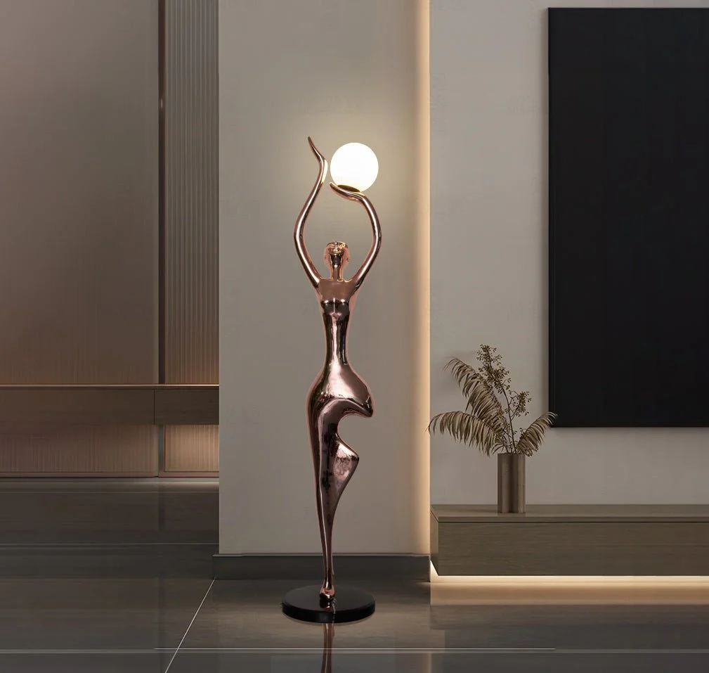 Pose Yoga Sculpture Floor Lamp - Image 8