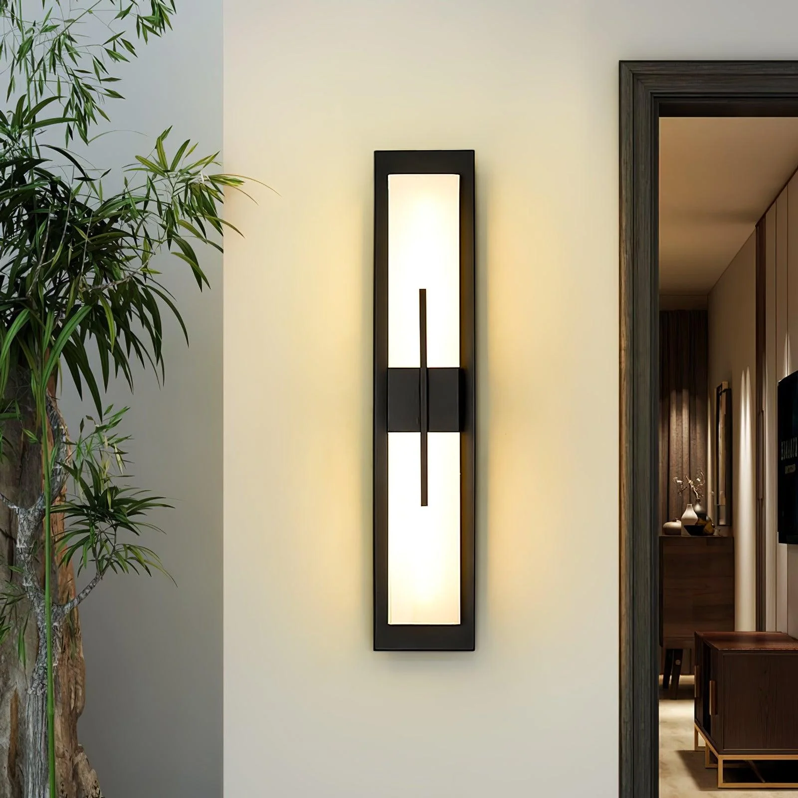 Possini Outdoor Alabaster Wall Light - Image 19