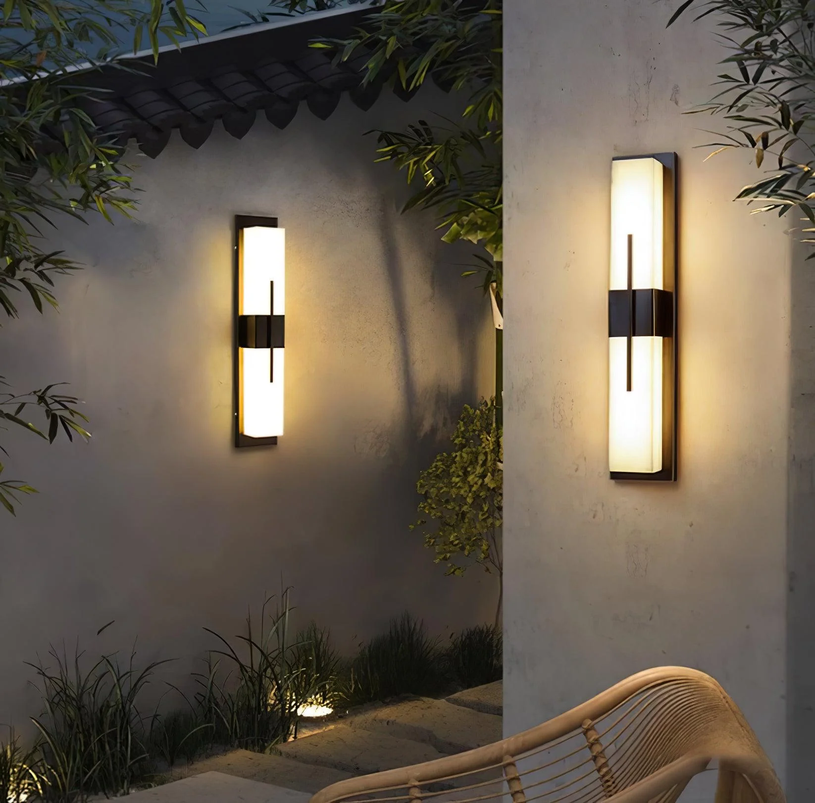 Possini Outdoor Alabaster Wall Light - Image 21