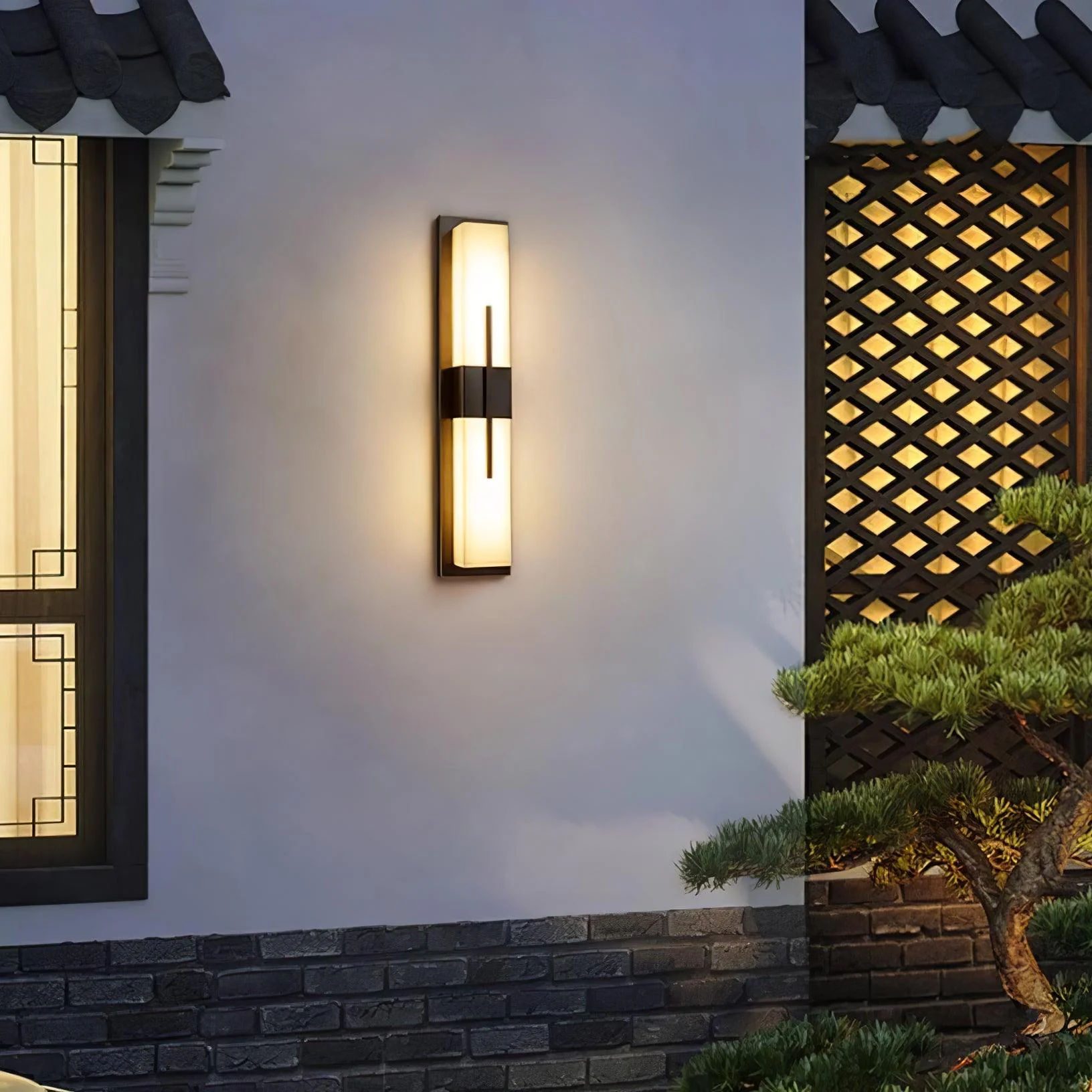 Possini Outdoor Alabaster Wall Light - Image 22