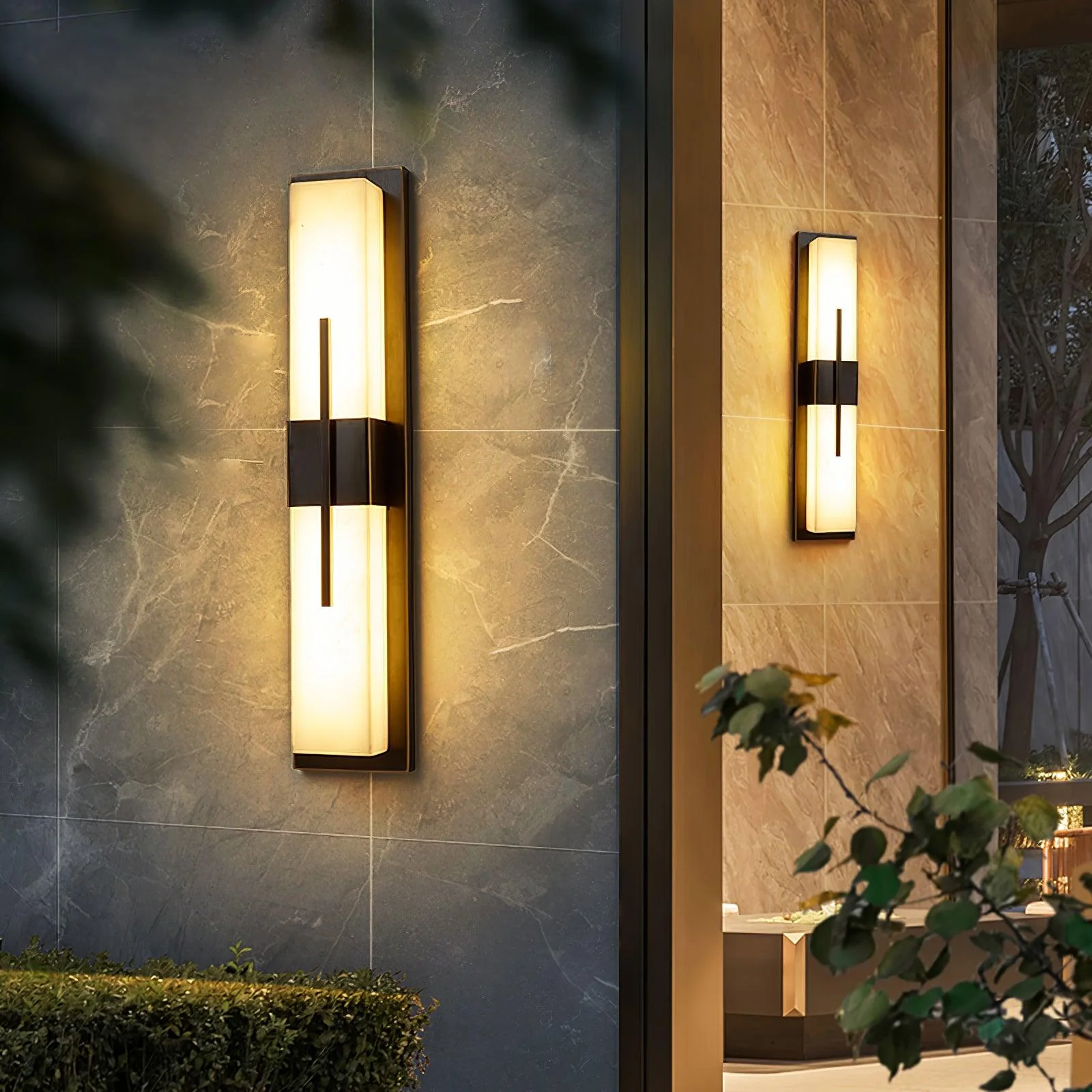 Possini Outdoor Alabaster Wall Light - Image 26