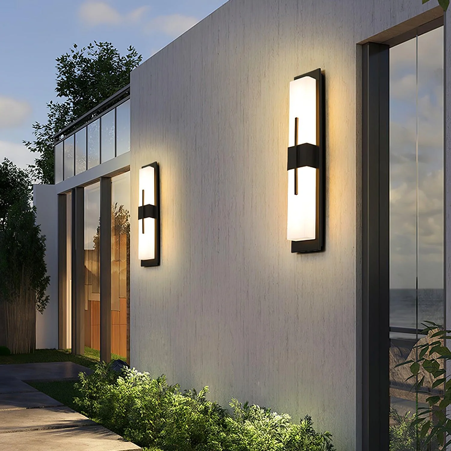 Possini Outdoor Alabaster Wall Light - Image 30