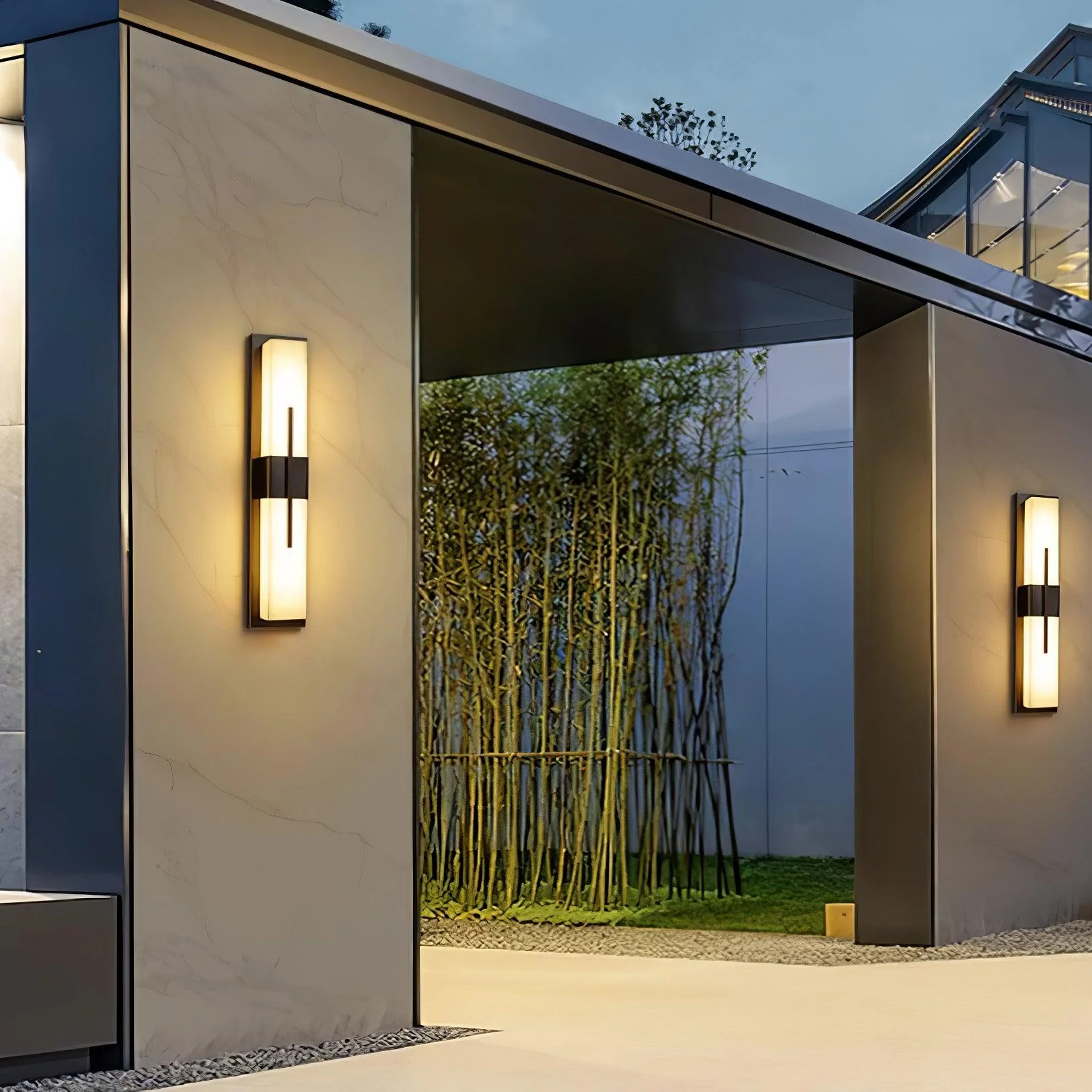 Possini Outdoor Alabaster Wall Light - Image 34