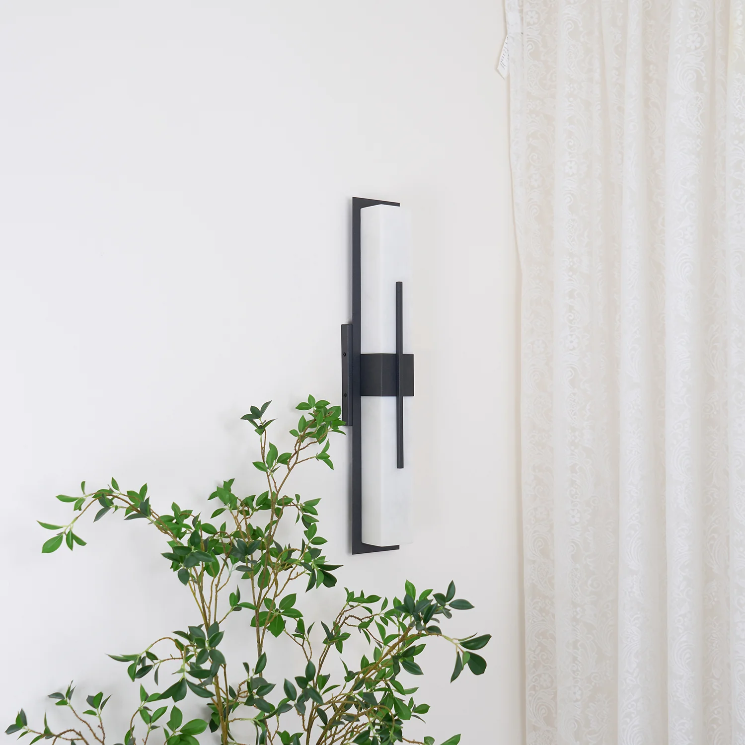 Possini Outdoor Alabaster Wall Light - Image 8