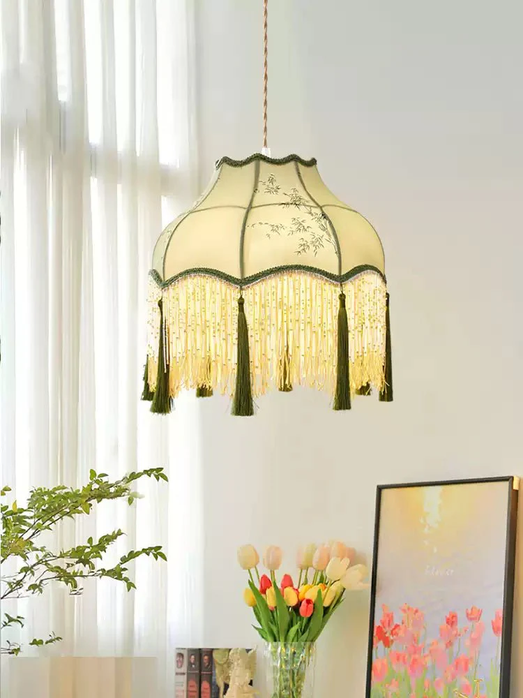 Prasina Beaded Fringe Pendant Light - Image 5