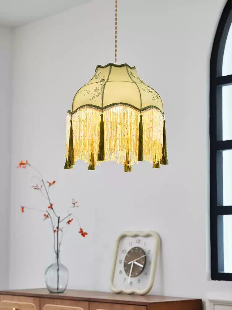 Prasina Beaded Fringe Pendant Light - Image 7