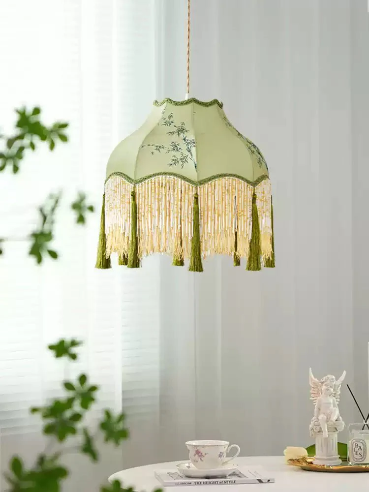 Prasina Beaded Fringe Pendant Light - Image 8