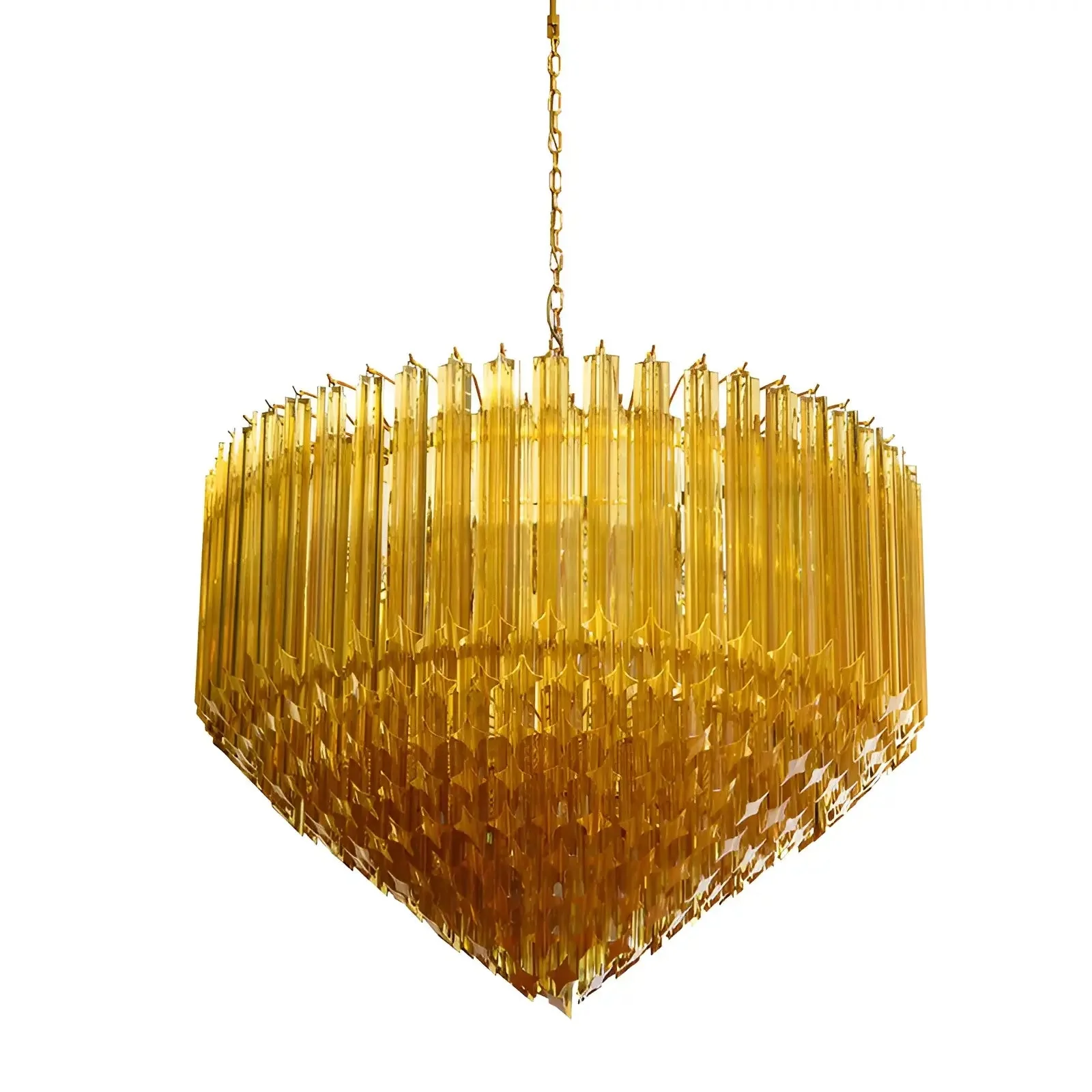 Prism Murano Amber Glass Chandelier - Image 11