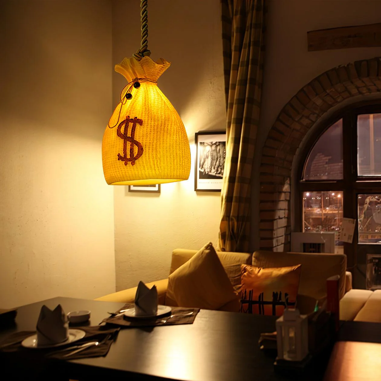 Prosperity Pouch Resin Pendant Lamp - Image 12