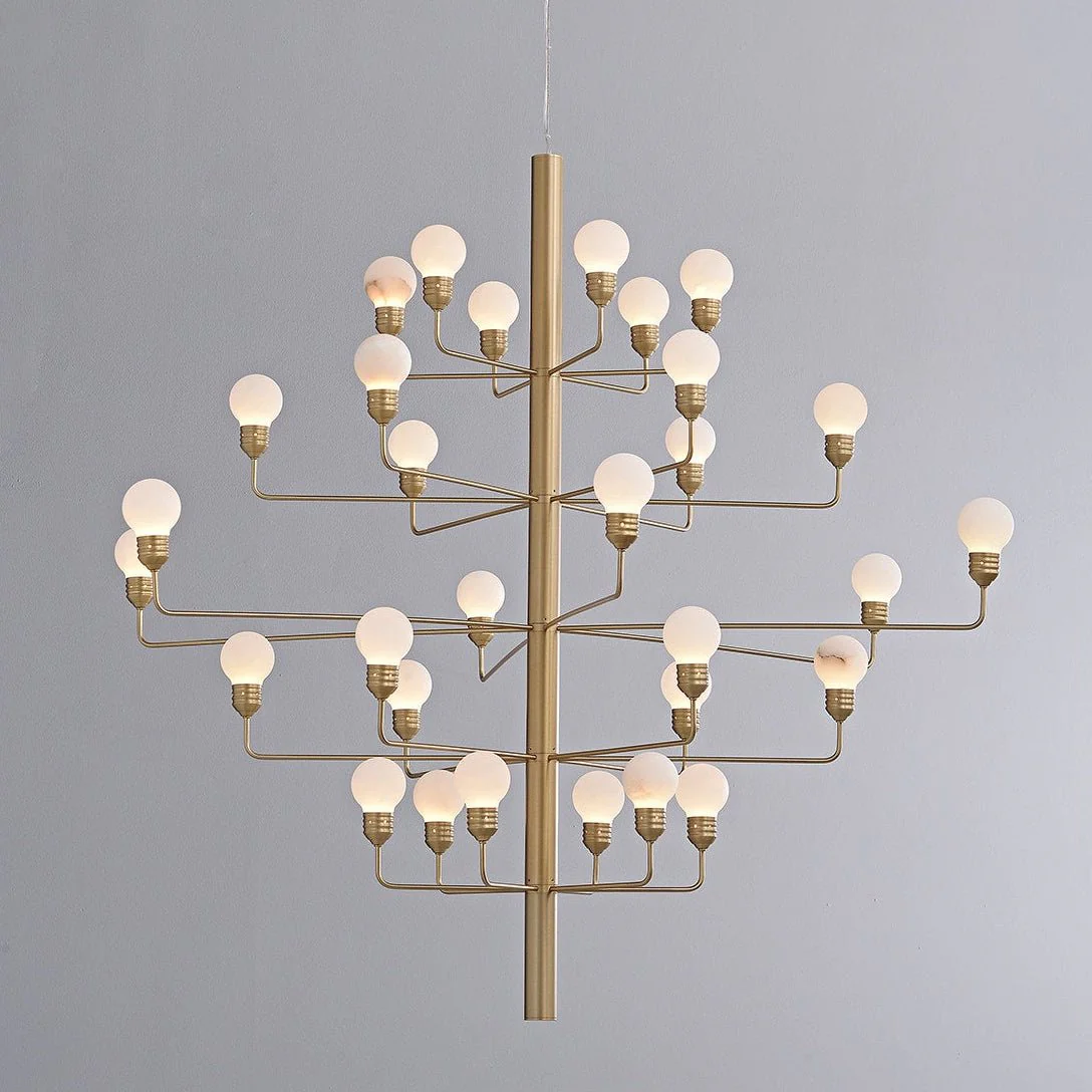 Raggiera Tiered Alabaster Globe Chandelier - Image 13