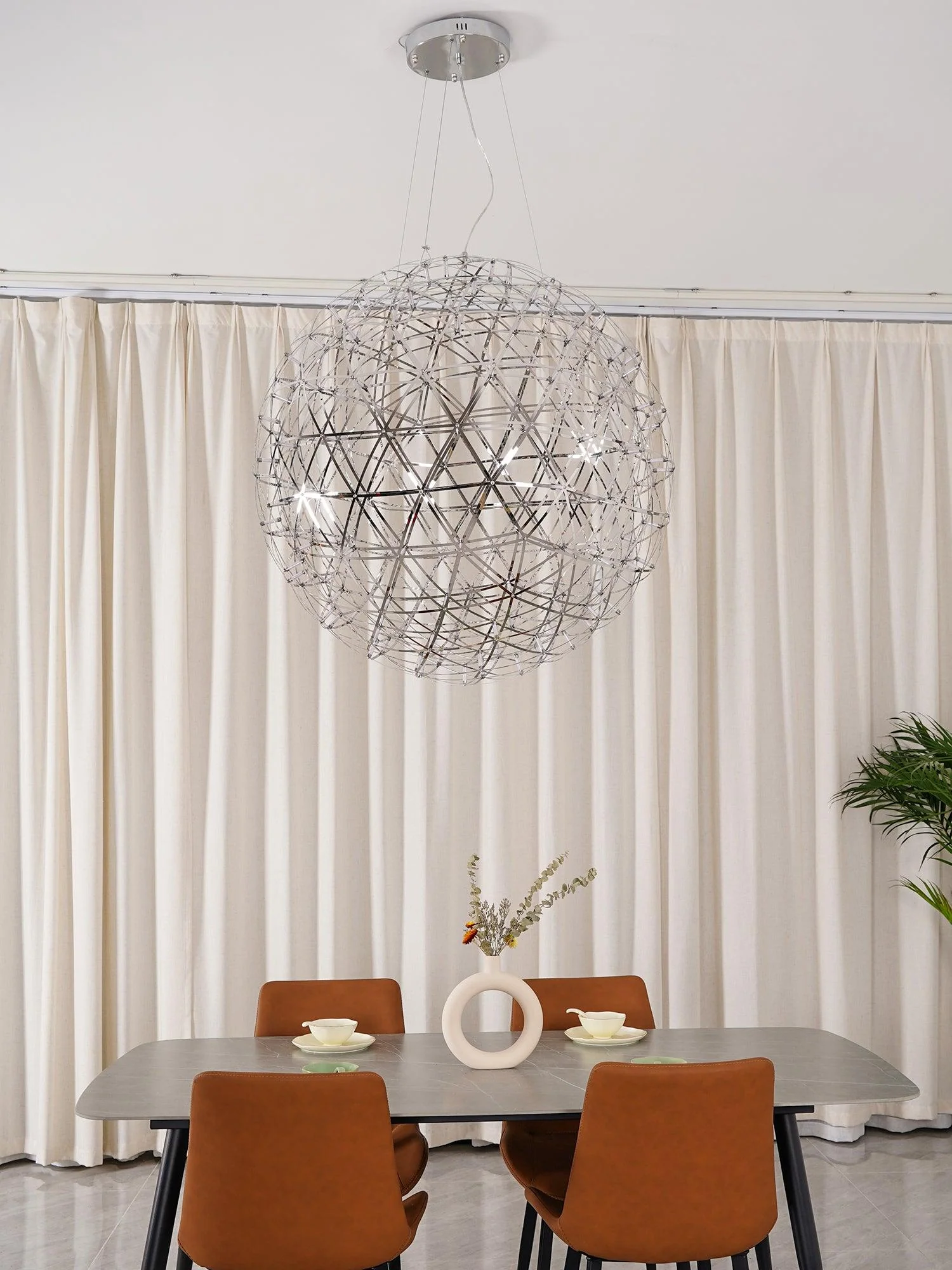 Silver Spark Ball Pendant Light - Image 43