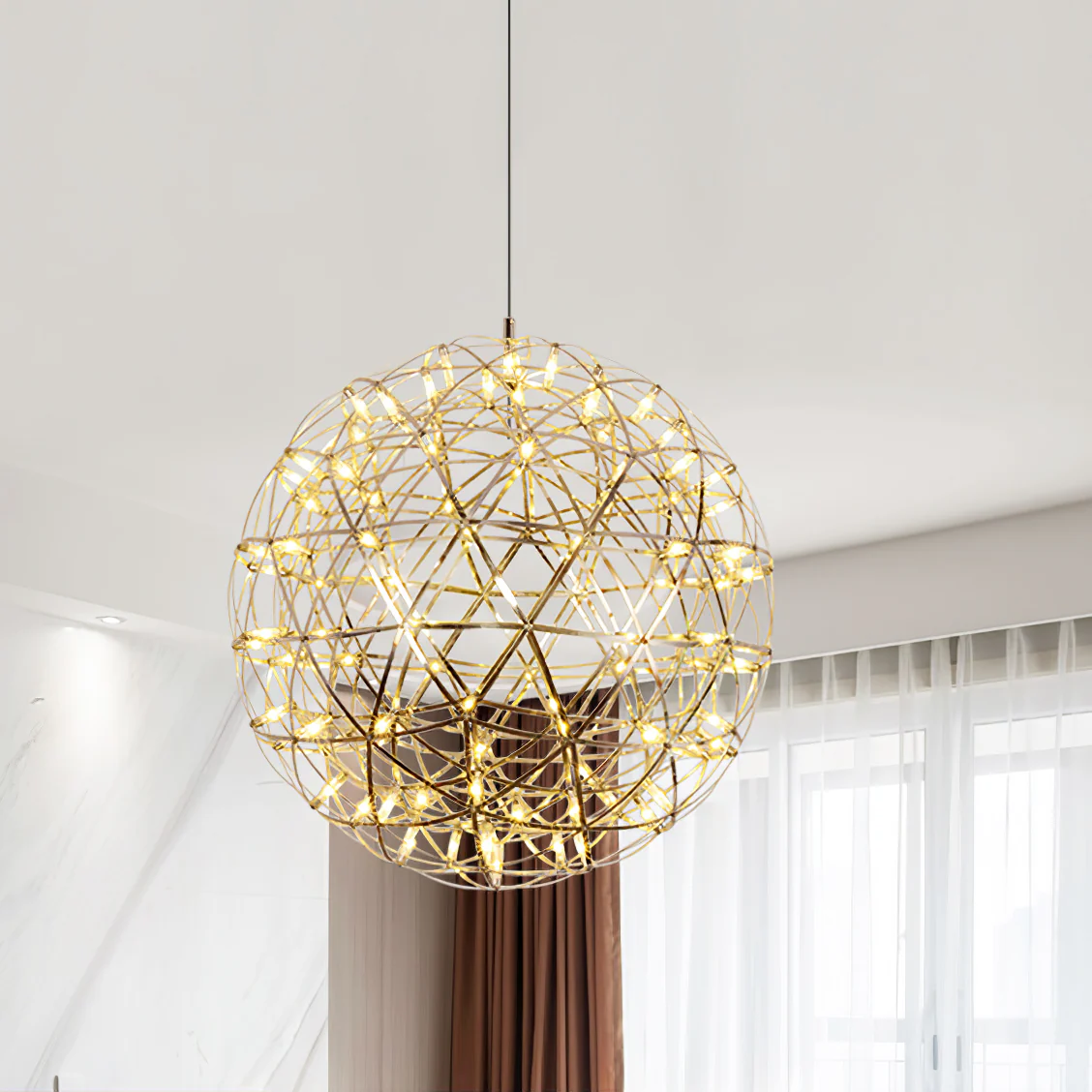 Silver Spark Ball Pendant Light - Image 75
