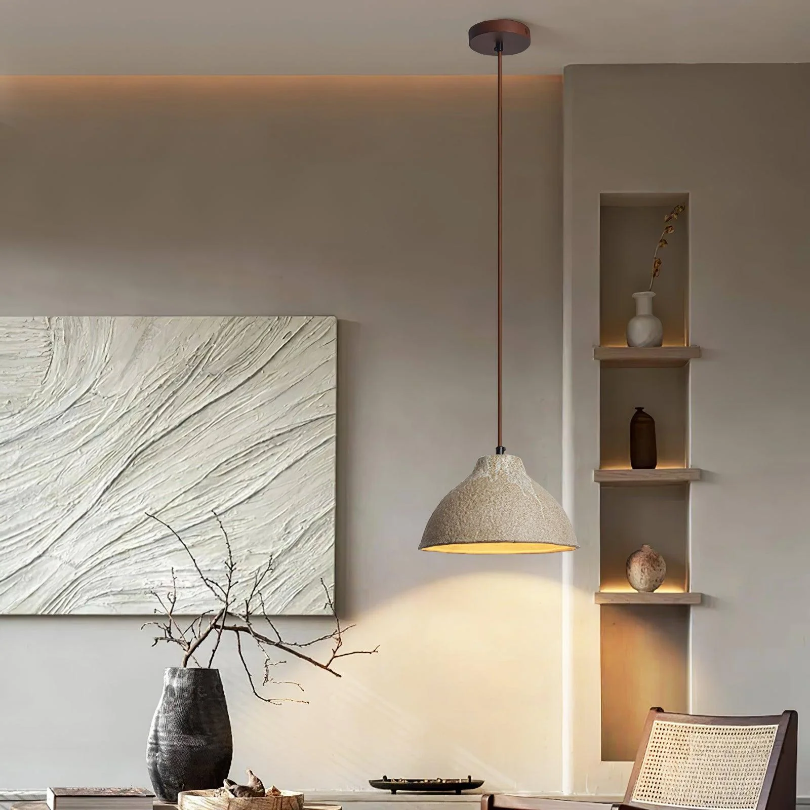 Raku Retro Ceramic Pendant Lamp - Image 11