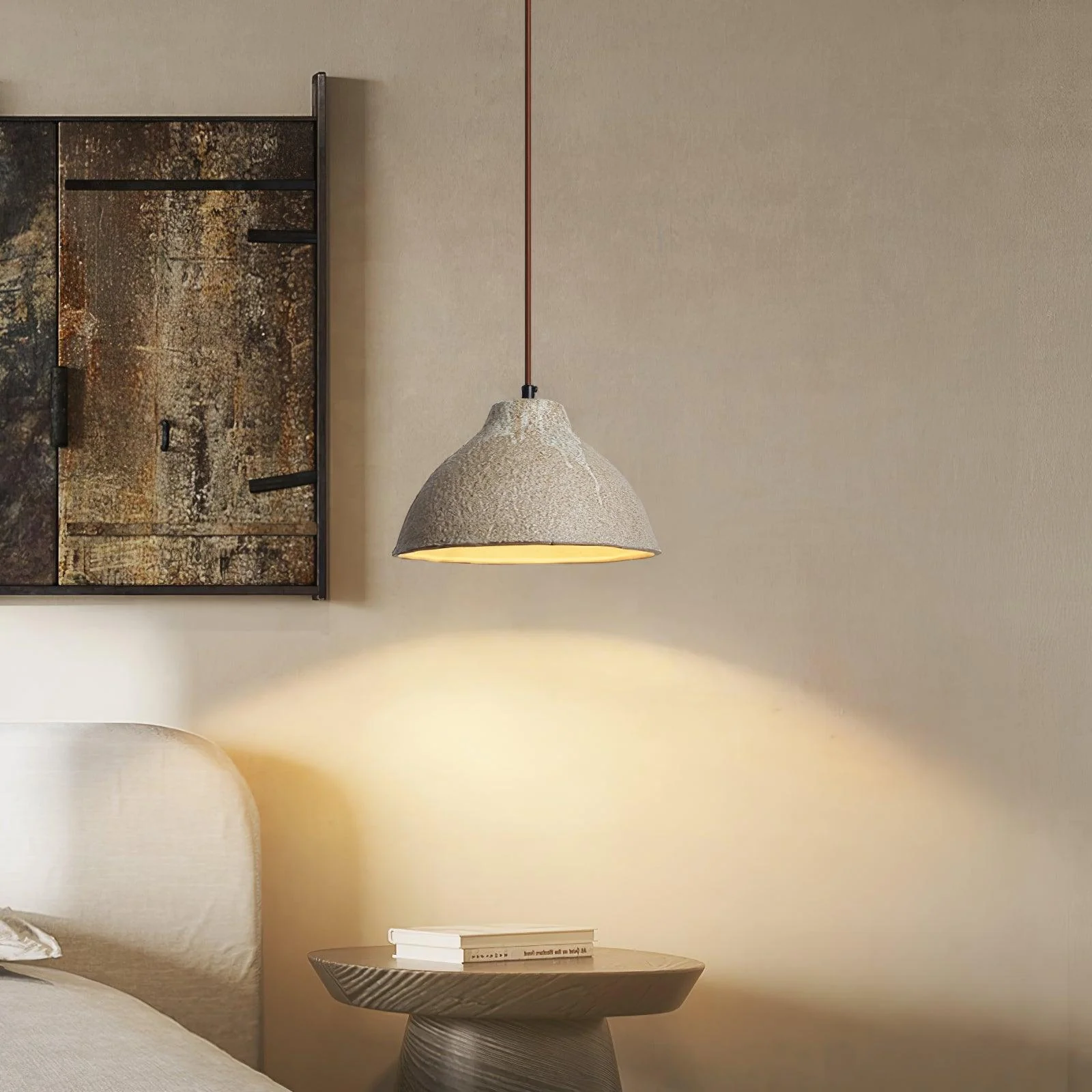 Raku Retro Ceramic Pendant Lamp - Image 3