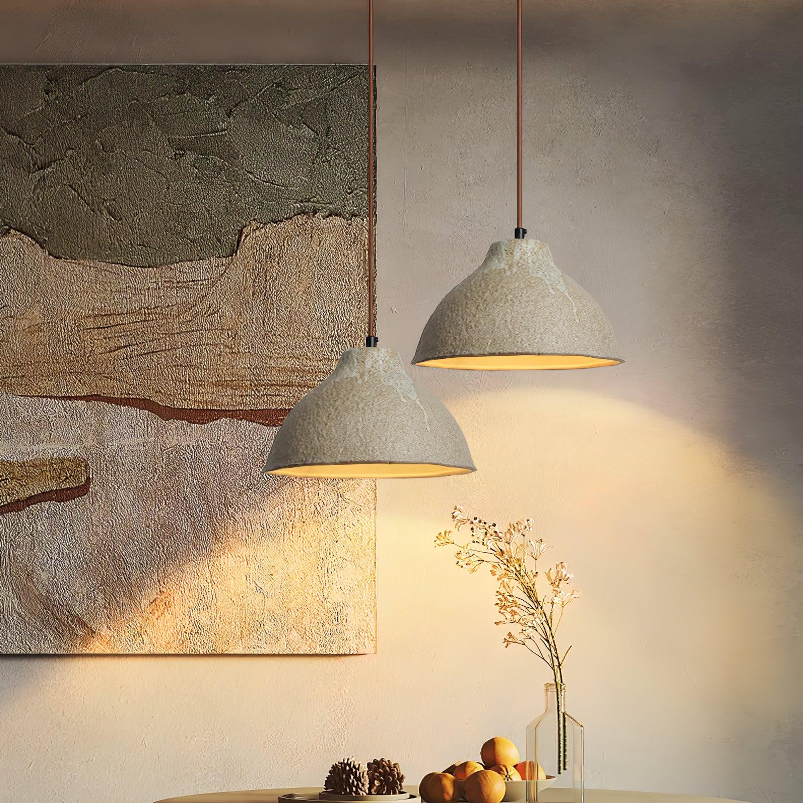 Raku Retro Ceramic Pendant Lamp - Image 4
