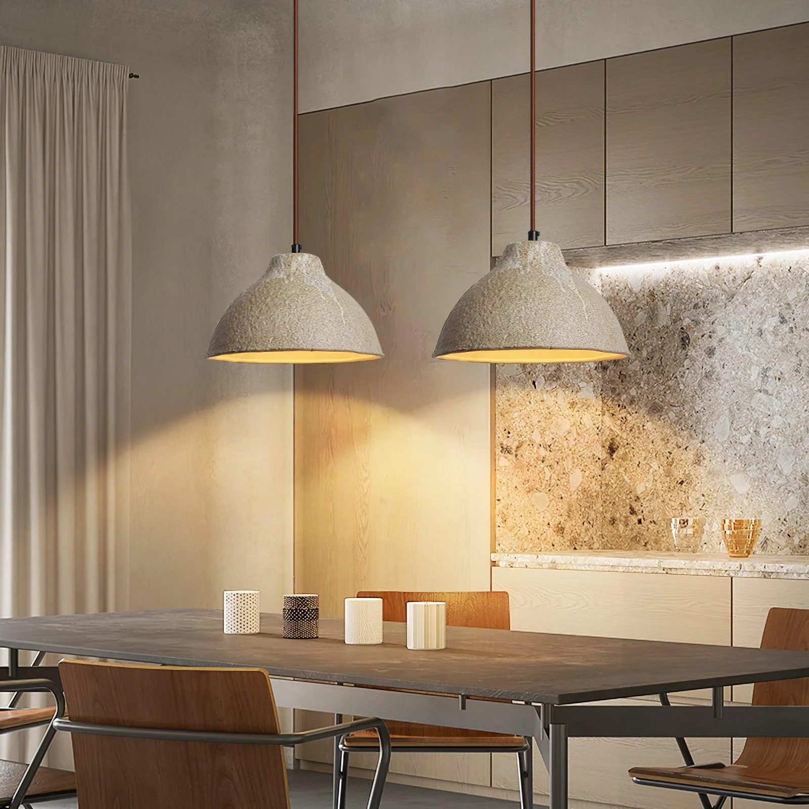 Raku Retro Ceramic Pendant Lamp - Image 6