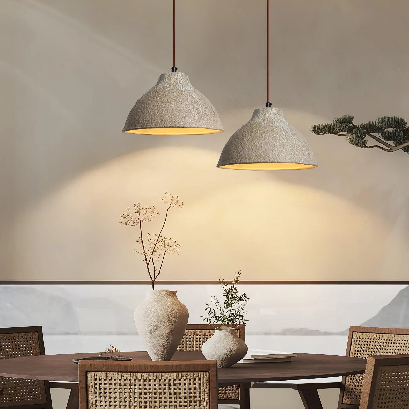 Raku Retro Ceramic Pendant Lamp - Image 9
