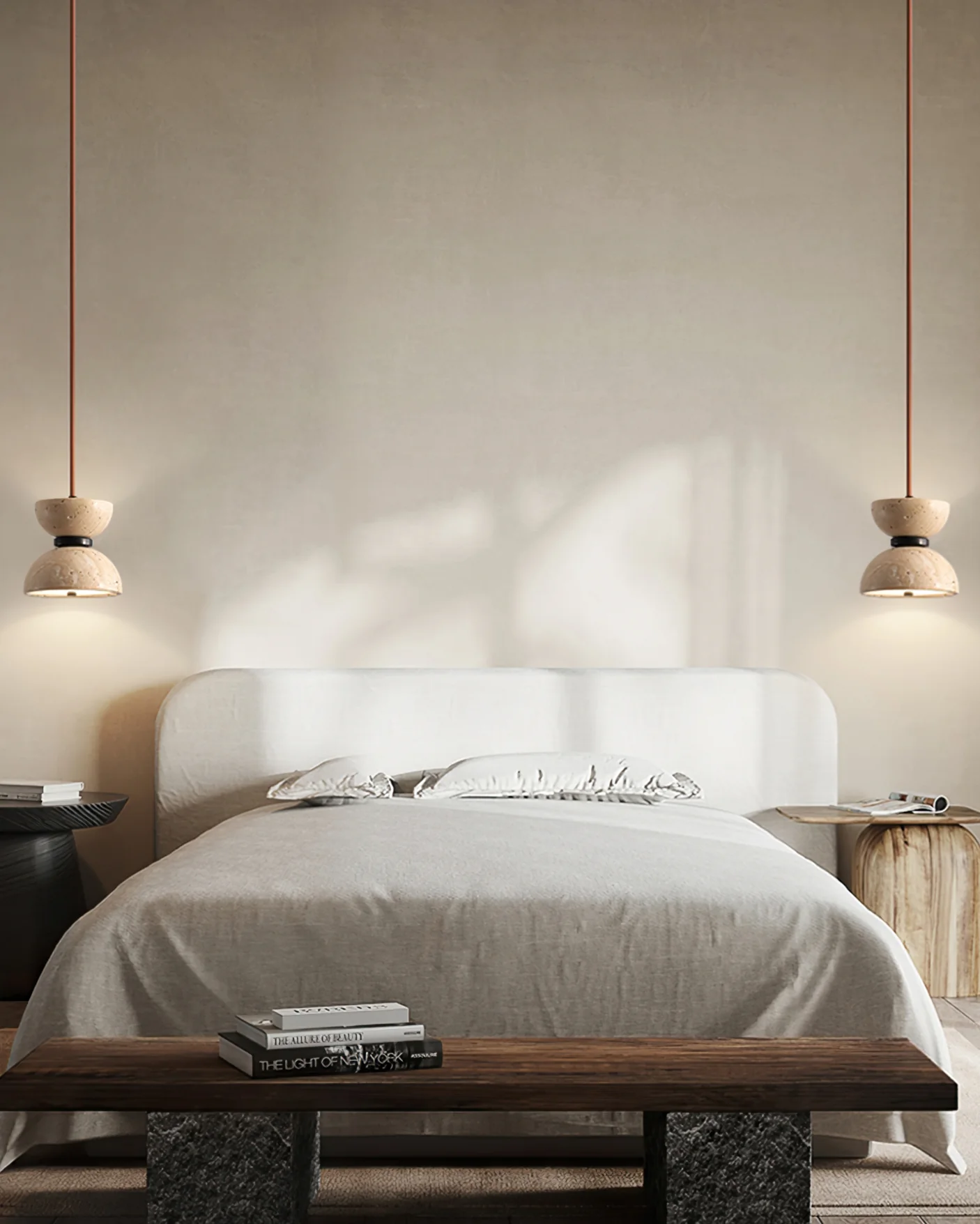 Vireo Travertine Pendant Light - Image 4