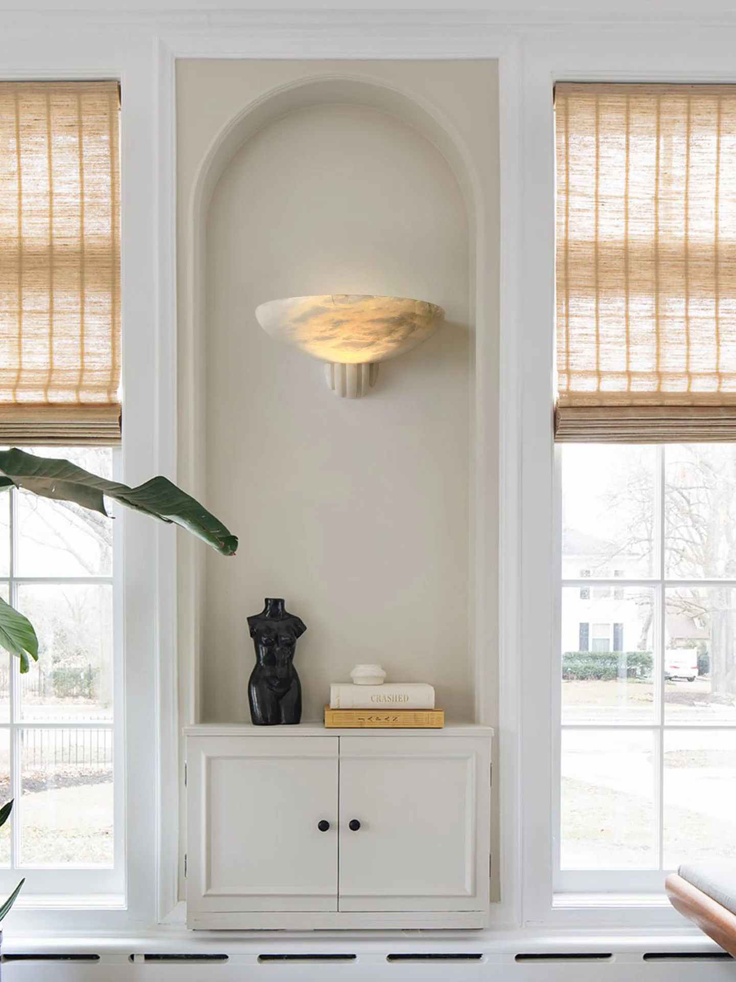 Rare Alabaster Wall Sconce - Image 2