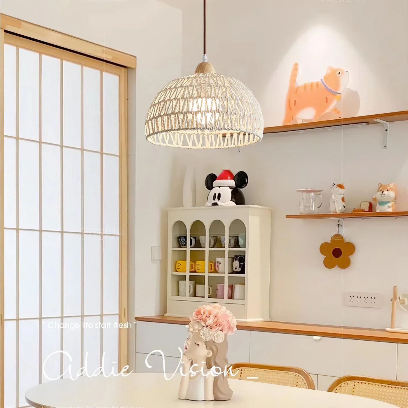 Rattan Arch Swag Pendant Lamp - Image 10