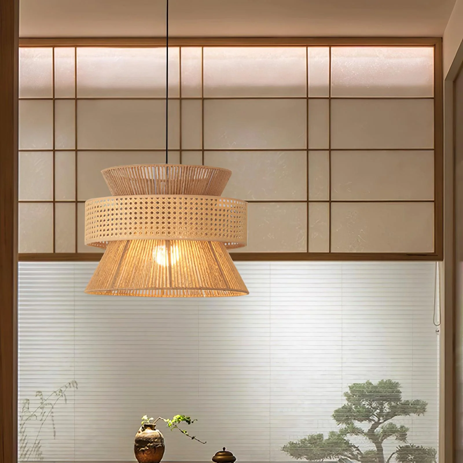 Rattan Bamboo Pendant Lamp - Image 15