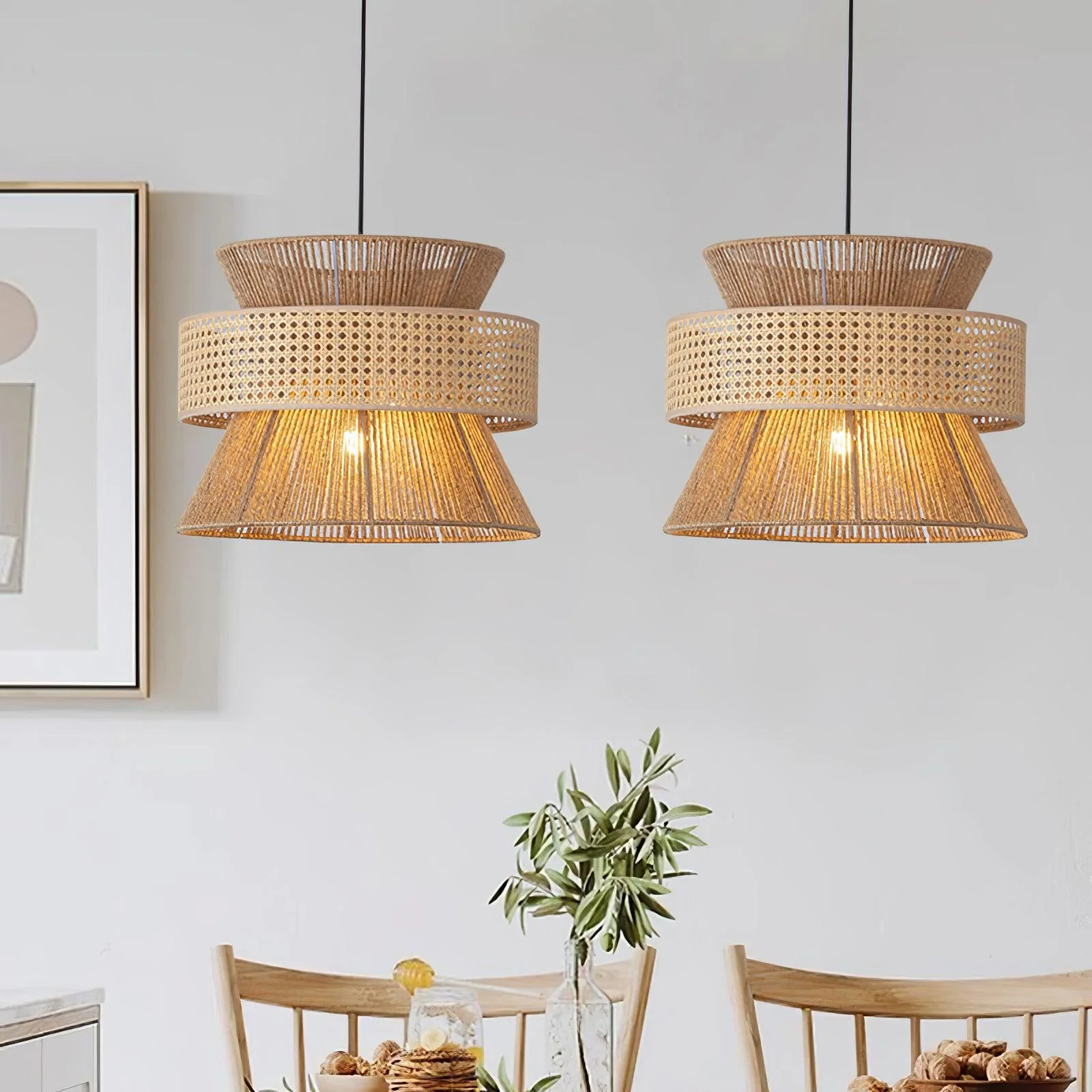 Rattan Bamboo Pendant Lamp - Image 2