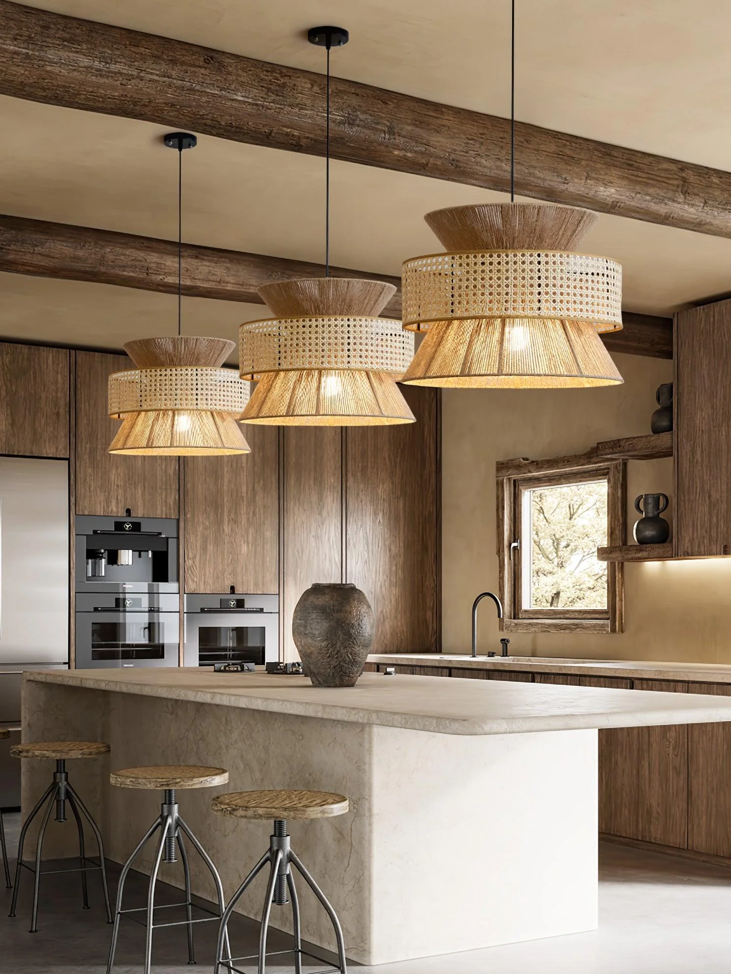 Rattan Bamboo Pendant Lamp - Image 22