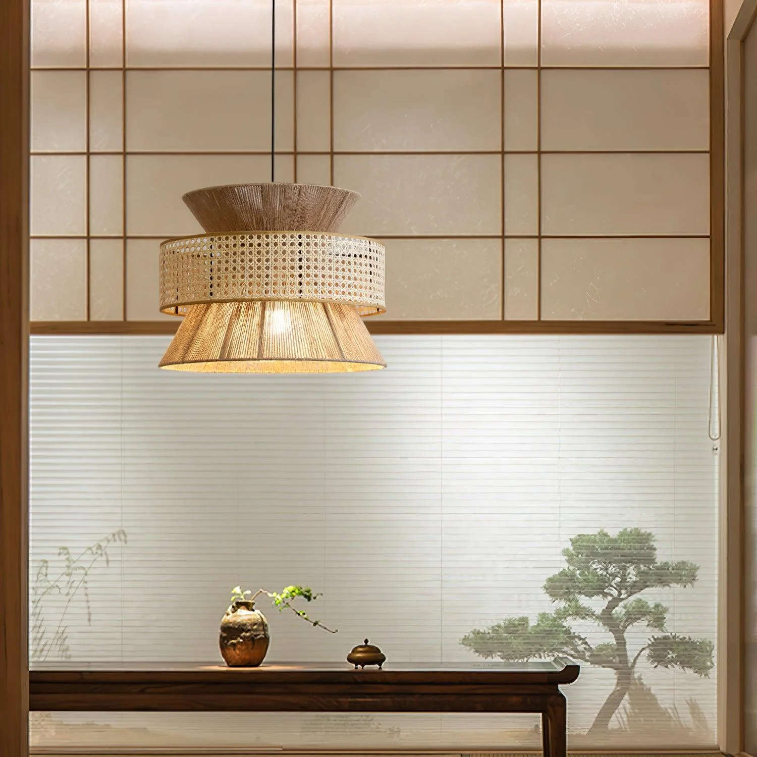 Rattan Bamboo Pendant Lamp - Image 6