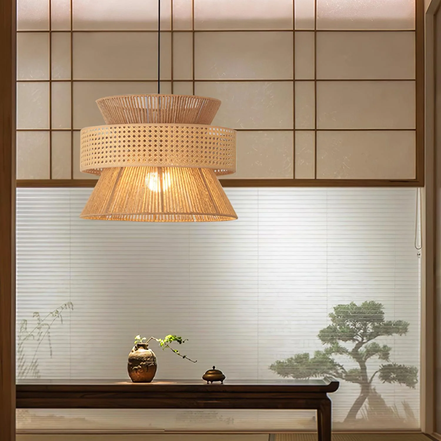 Rattan Bamboo Pendant Lamp - Image 8