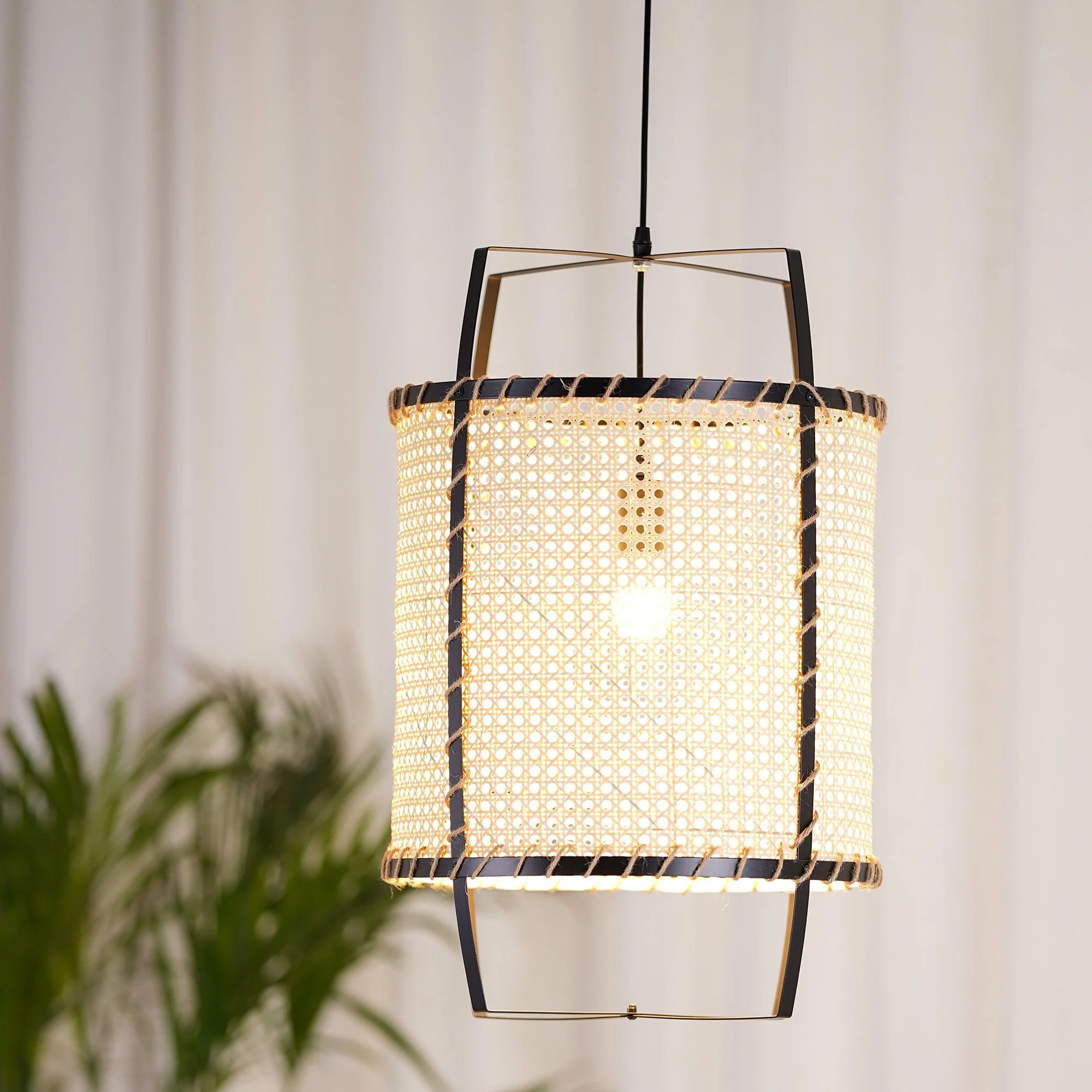 Rattan Cane Pendant Light - Image 2